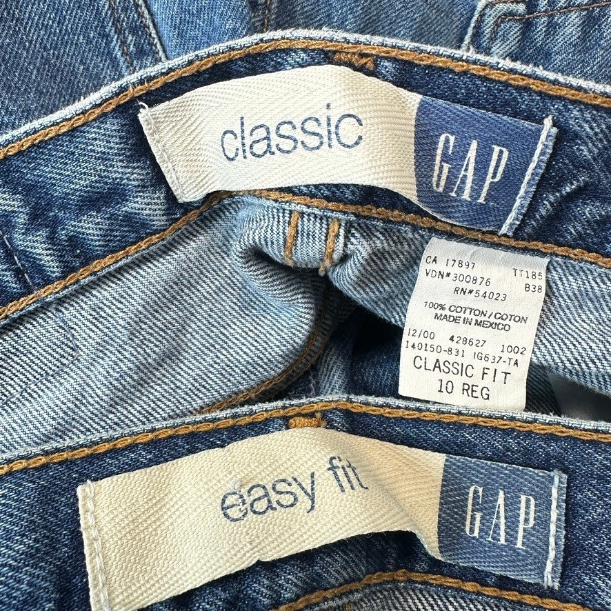 VTG Gap (SET of 2) Blue Jeans Bundle Classic Fit Easy Fit High Rise Denim 10 90s