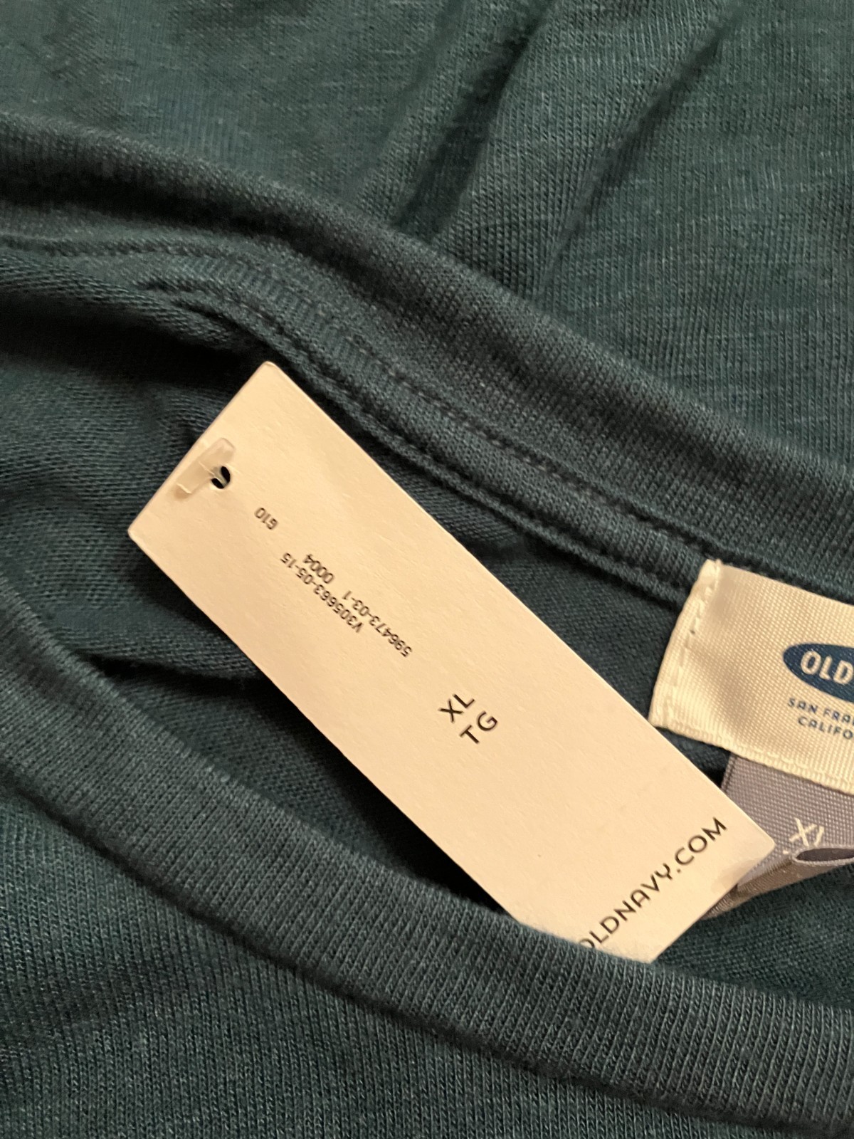 *NEW~OLD NAVY~Teal Green~3/4 SLV~Hilo Hem~BOHO~Lightweight Knit Tunic Tee/Top~XL