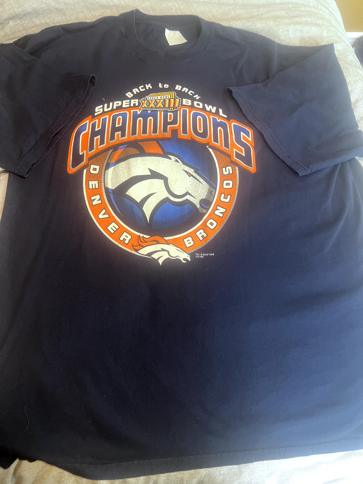 Vintage 1998 NFL Denver Broncos Super Bowl Champions T-shirt 3XL..Free Returns!