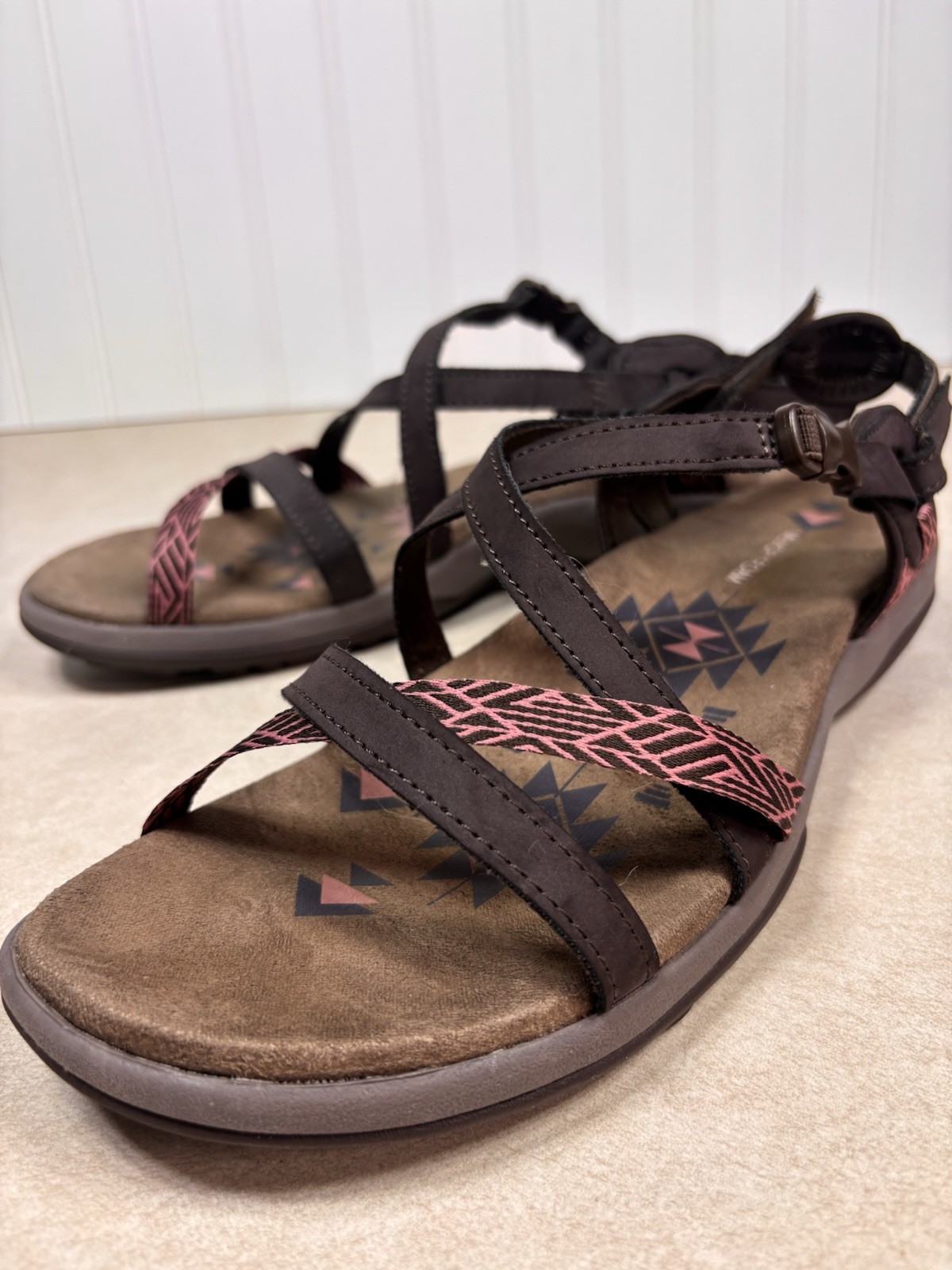 Skechers Reggae Slim – Vacay Sandals Thin Strappy Buckle Slides Women’s Sz 9.5