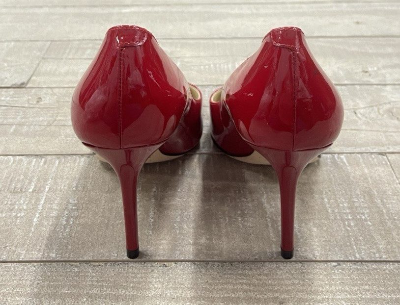 New Jimmy Choo Agnes 85mm Patent Leather Pump Heels In Red Size: 35 (US 5)