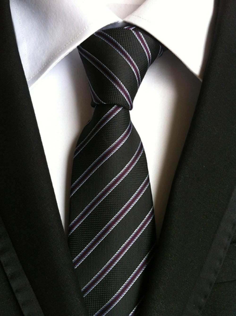 WeiShang 6 Classic Men’s Silk Neckties Woven JACQUARD Assorted Colors/Patterns