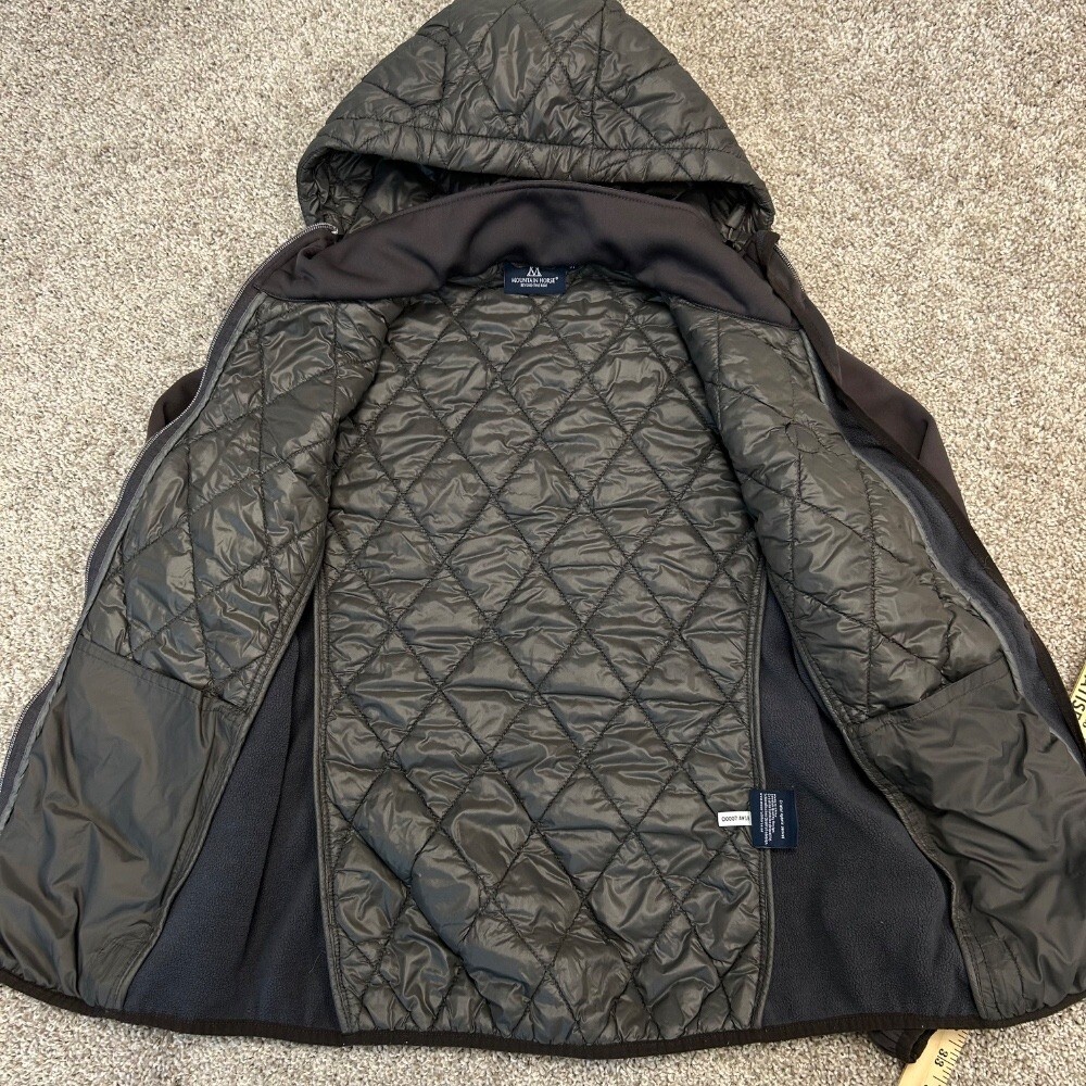 Mountain Horse Cristal Hybrid Jacket Women Size Medium Gray Hooded Full Zip