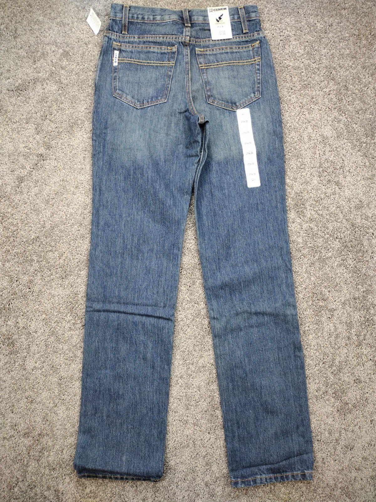 Cinch Men’s White Label Relaxed Fit Jeans Dark Stonewash Indigo Size 29×36 NWT