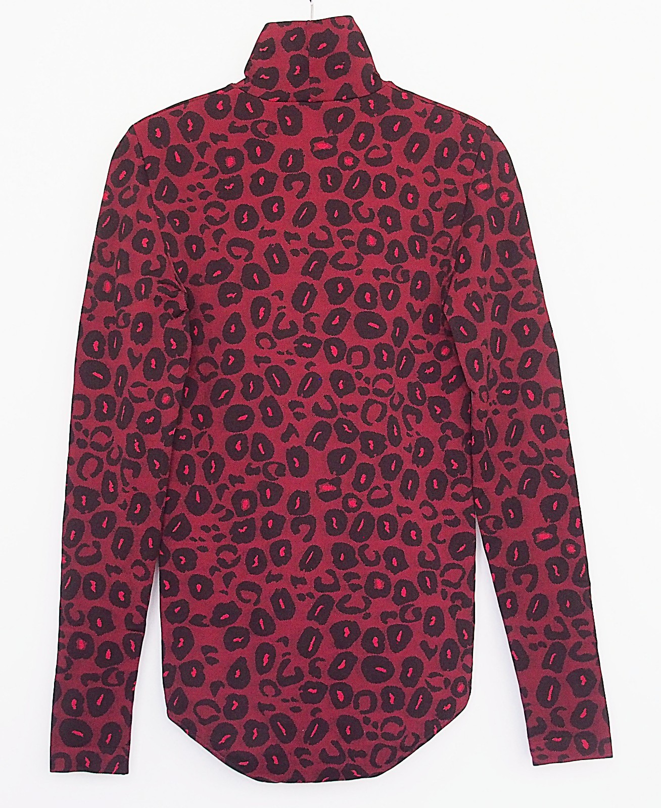 Agent Provocateur Felinda Long Sleeve Turtleneck Red Black Bodysuit Top Size M