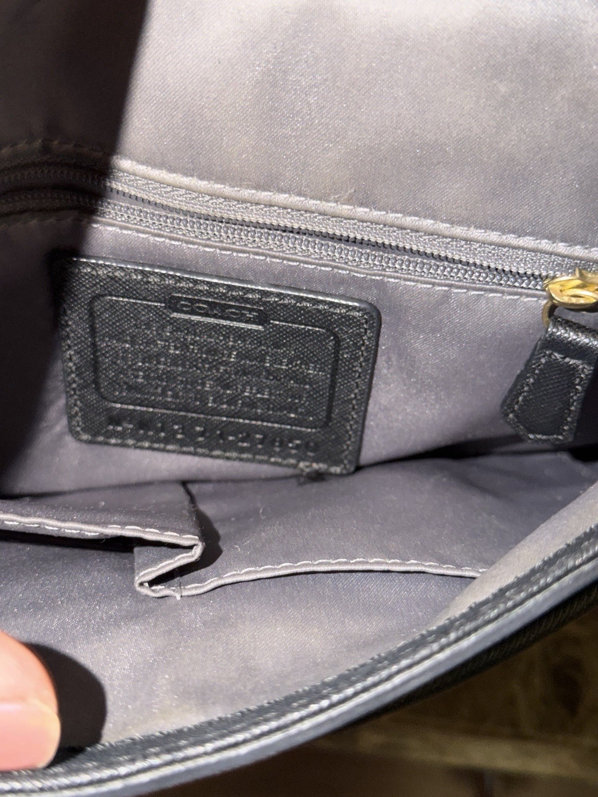 Coach Black Satchel Top Handle Turn Lock Zip Crossbody Strap