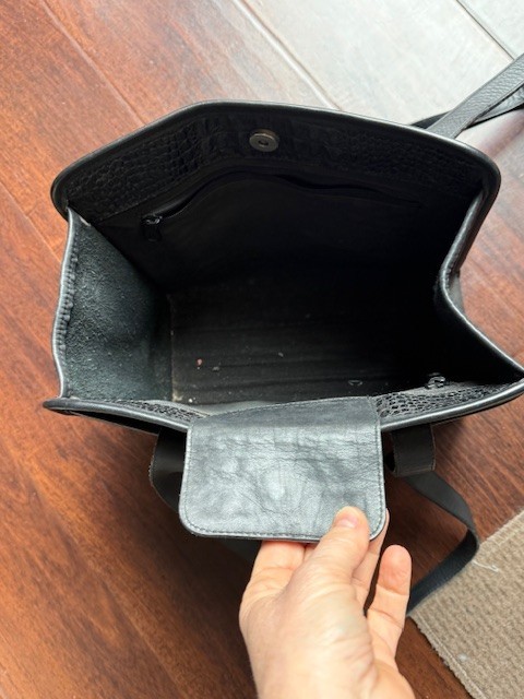 Brighton Black Leather Shoulder Bag Pre-owned Excellent Condition Y2K