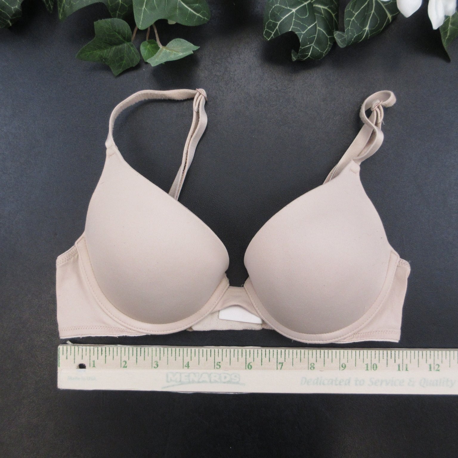 PINK Women’s Bra 32B Nude Push-Up Underwire Padded Adjustable Straps