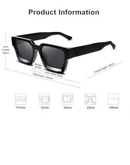 Men Classic Retro Hardcore Hip Hop Rapper SUNGLASSES Thick Black Frame Dark Lens