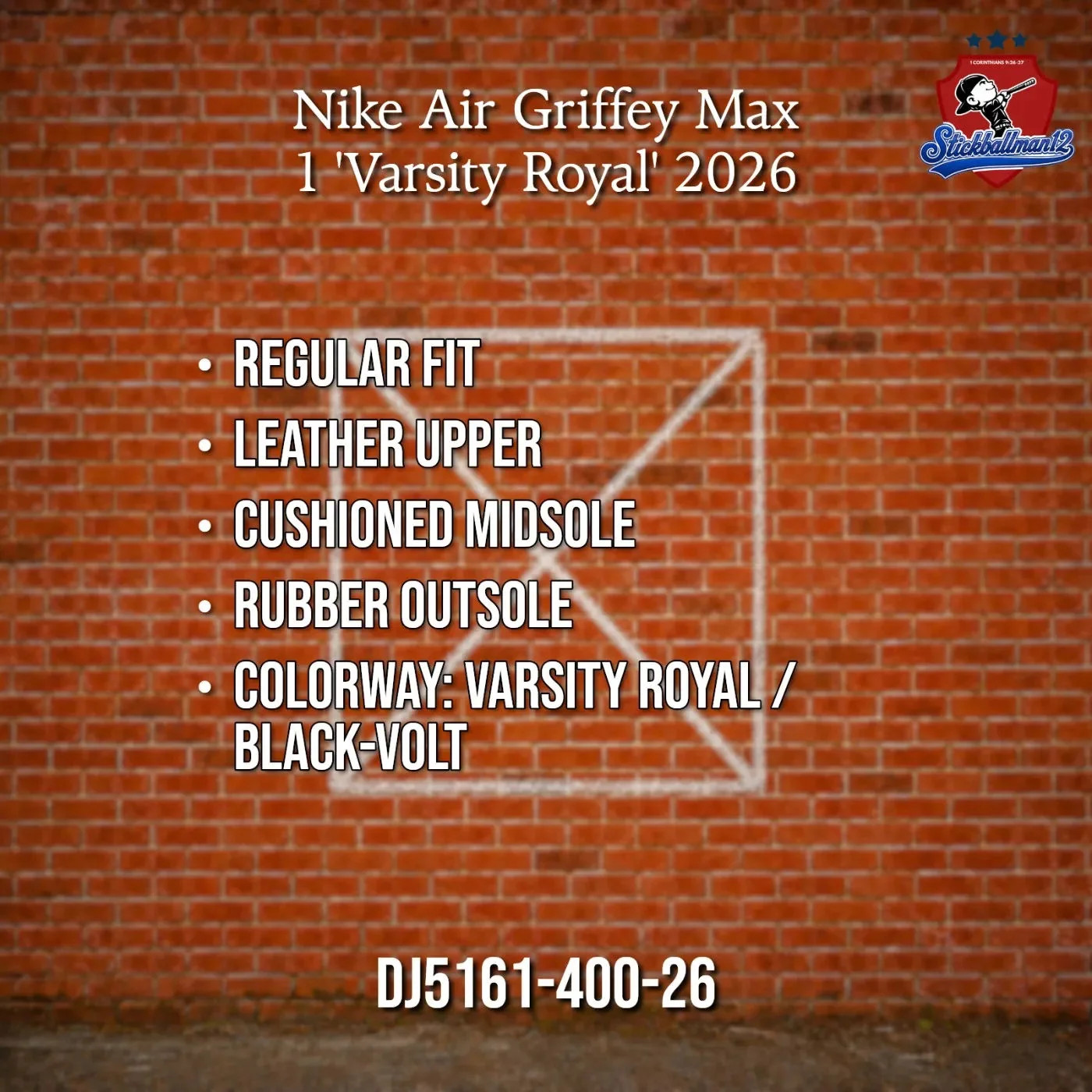 Nike Air Griffey Max 1 ‘Varsity Royal’ 2026 DJ5161-400 26