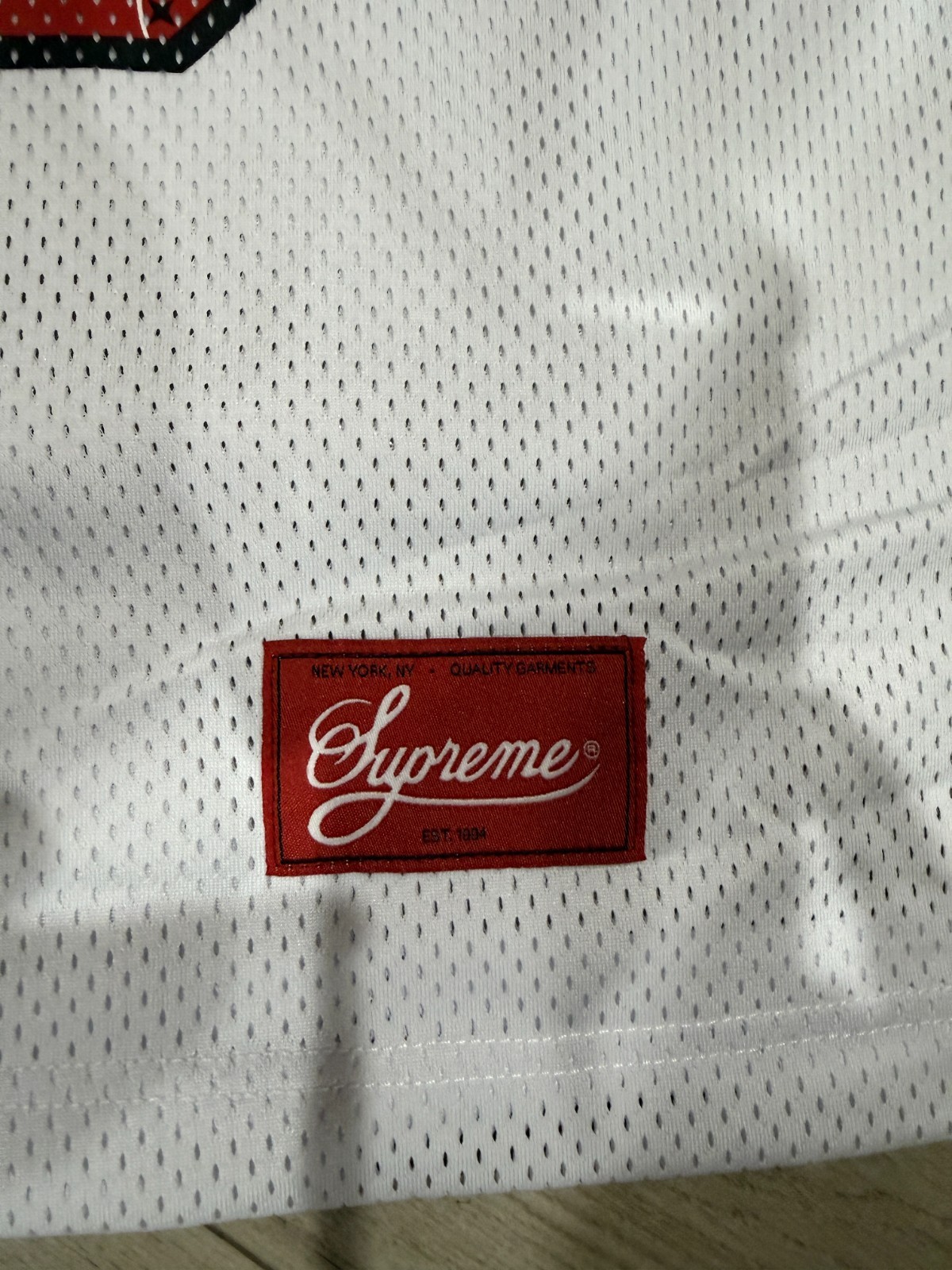 Supreme SS25 Bandana Graphic Logo Football Jersey White Size S, M, L, XL NEW