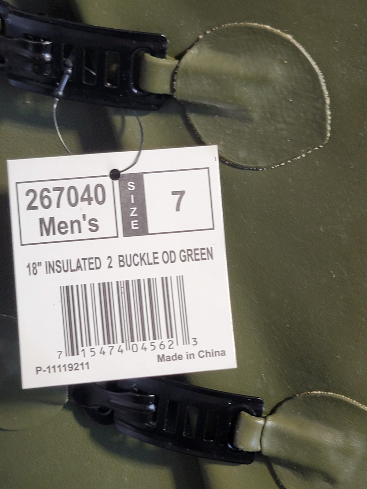 LACROSSE INSULATED 2-BUCKLE 18″ OD GREEN UTILITY BOOTS 267040 -SIZE 7 NEW IN BOX