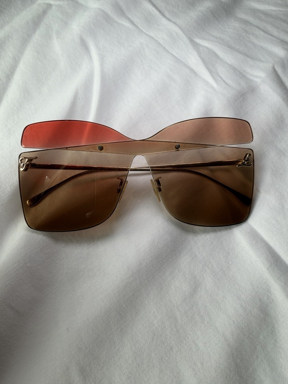 FENDI FF 0399/S Karligraphy butterfly sunglasses in a red and gold colorway