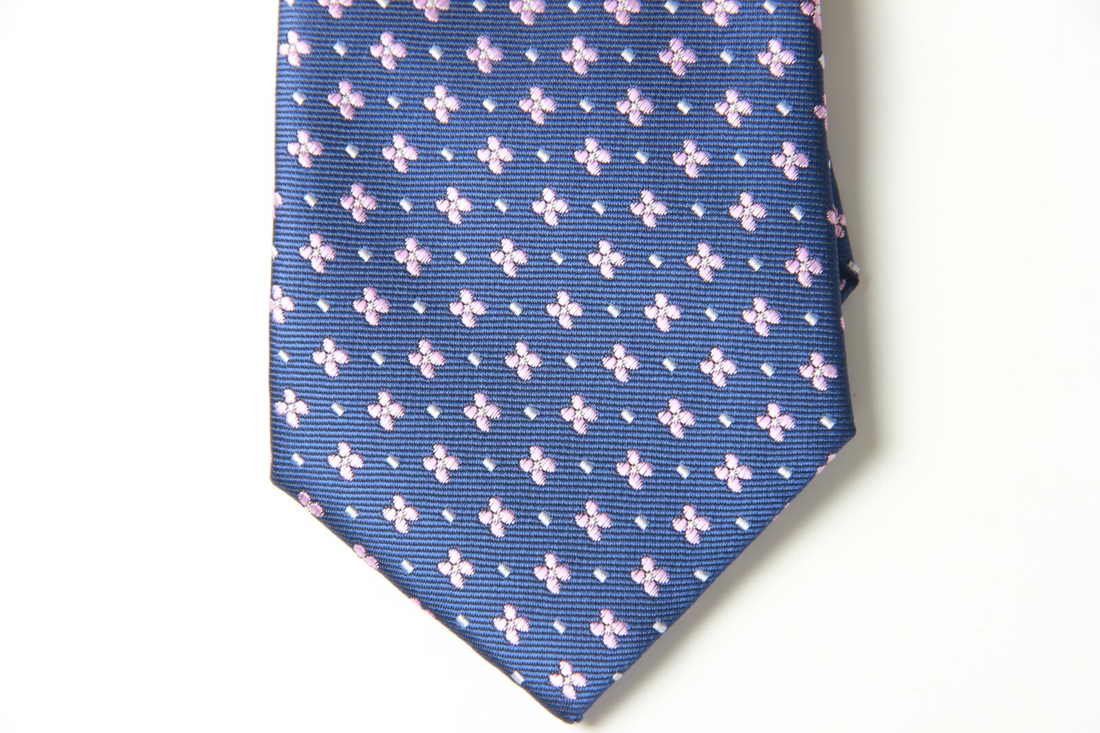 New Classic Polka Dot Blue Pink JACQUARD WOVEN 100% Silk Men’s Necktie Tie