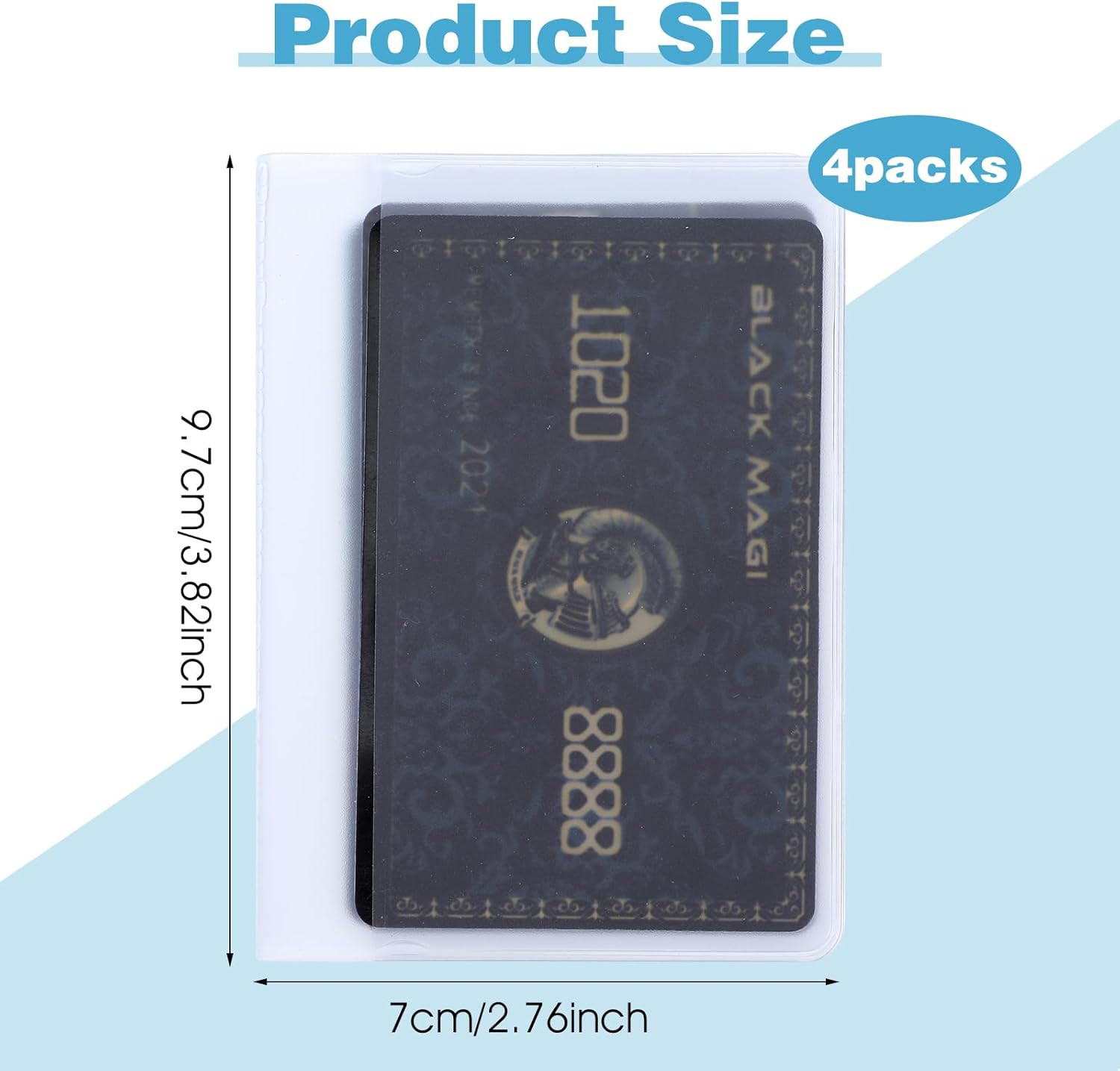 Plastic Wallet Insert, 4 Packs 6 Page Credit Card Holder Clear Wallet Photo Inse