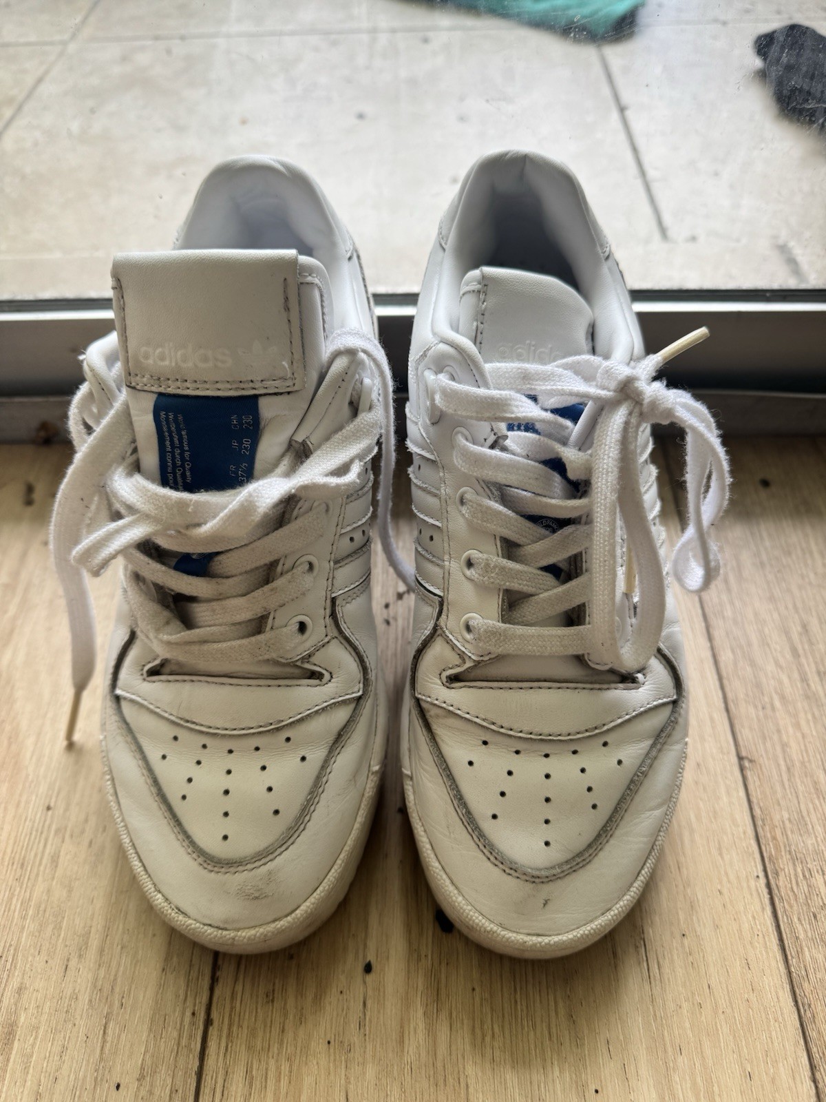 Adidas Forum Low White Leather Sneakers Women’s Size 5 EU 37 1/3 Pre-Owned