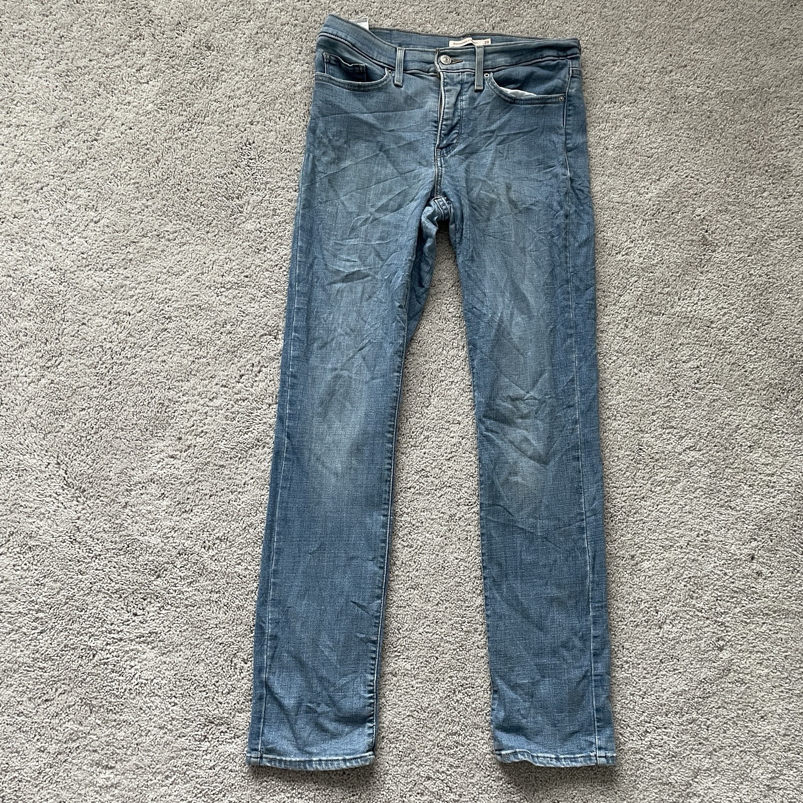Levis 314 Shaping Straight Jeans Womens 29×30 Medium Wash Blue Denim 19631-0191