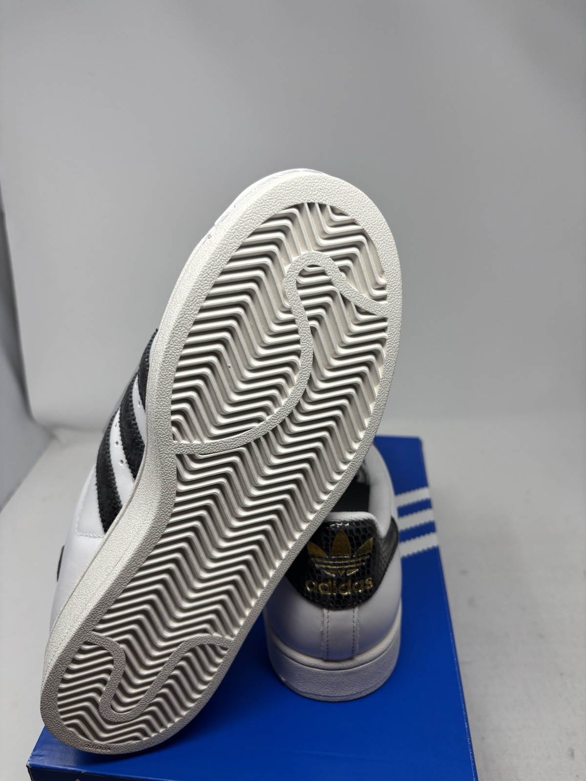 Adidas Superstar II White Black Snakeskin Casual Sneaker JP8162 Women’s Size