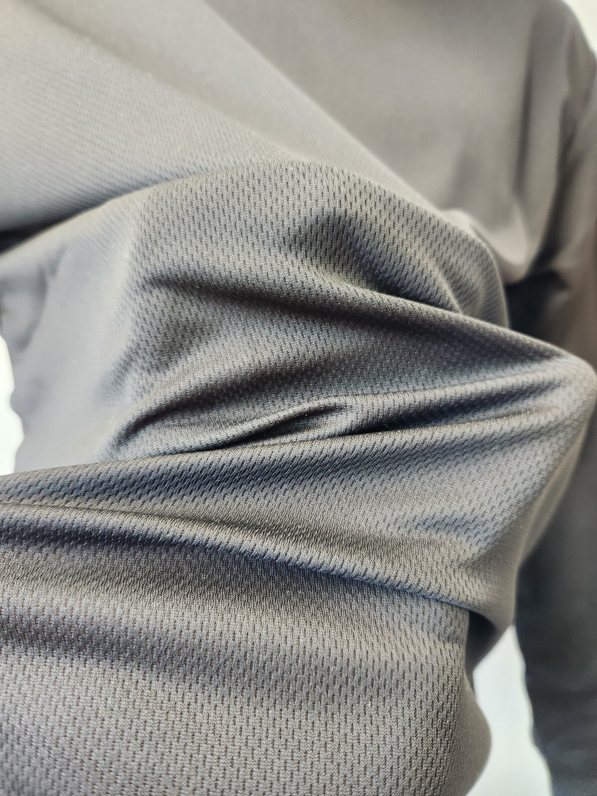 Black Long Sleeve Safety Shirt With Hoodie, Quick Dry Polyester Birdeye mesh