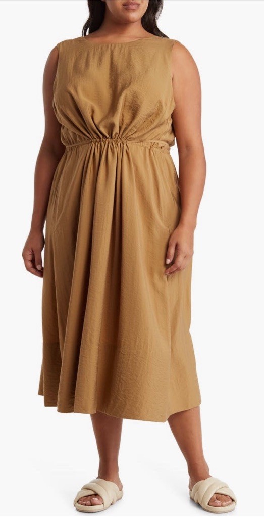 NWT $395 VINCE. Cross Back Dress Plus Size XXXL Viscose Stretch Mosswood NEW