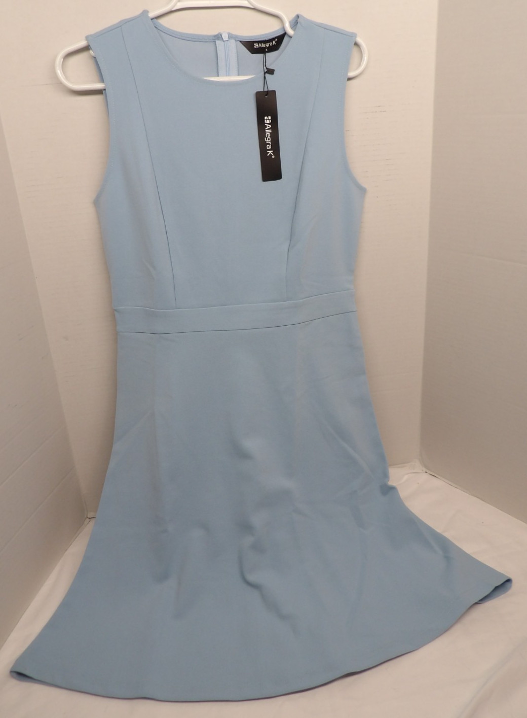 Allegra K Powder Blue Round Neck Sleeveless Sheath Dress Women’s Size S NWT