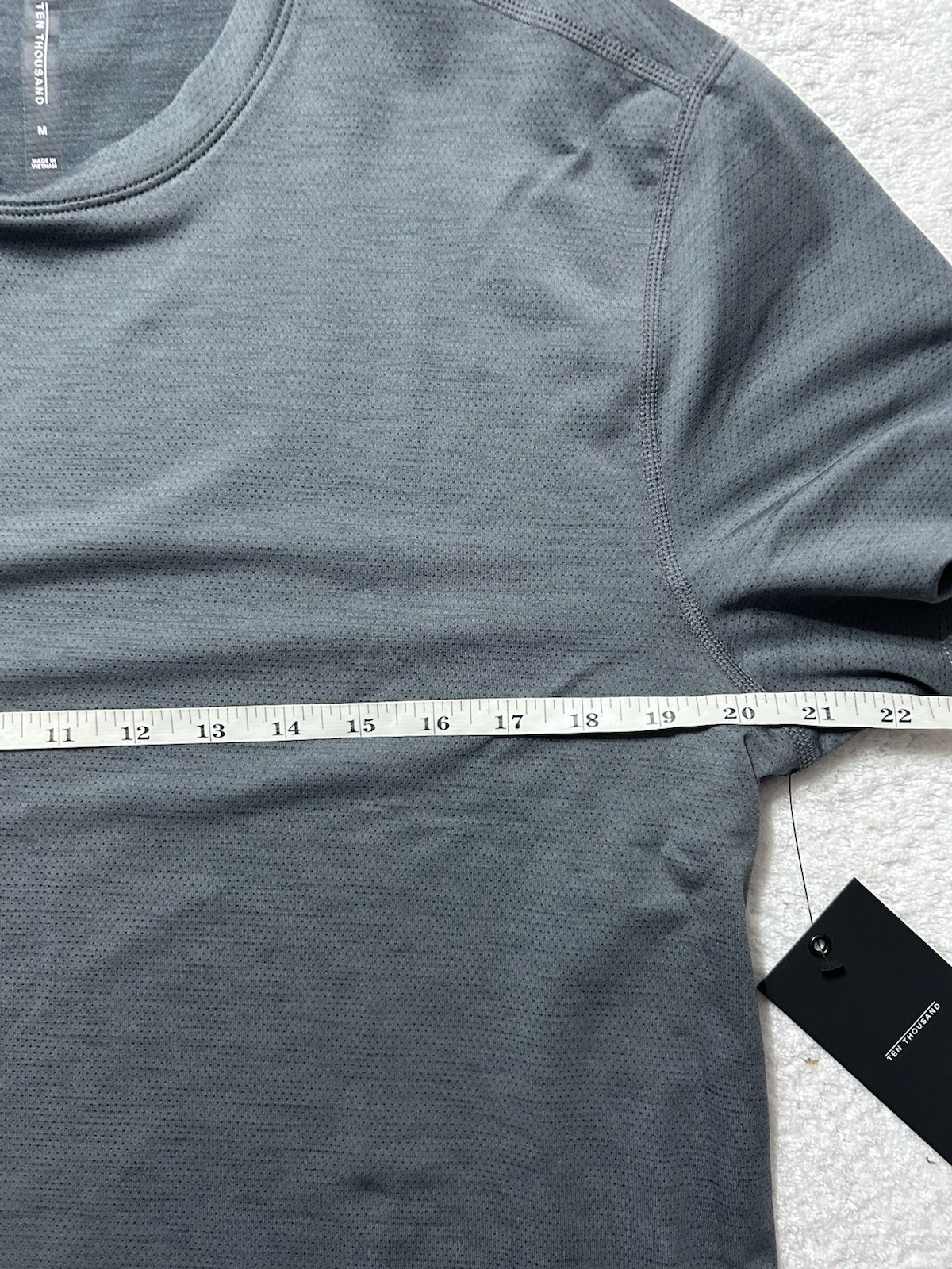 Ten Thousand Interval Men’s Iron Grey Medium Short Sleeve Shirt (B1)