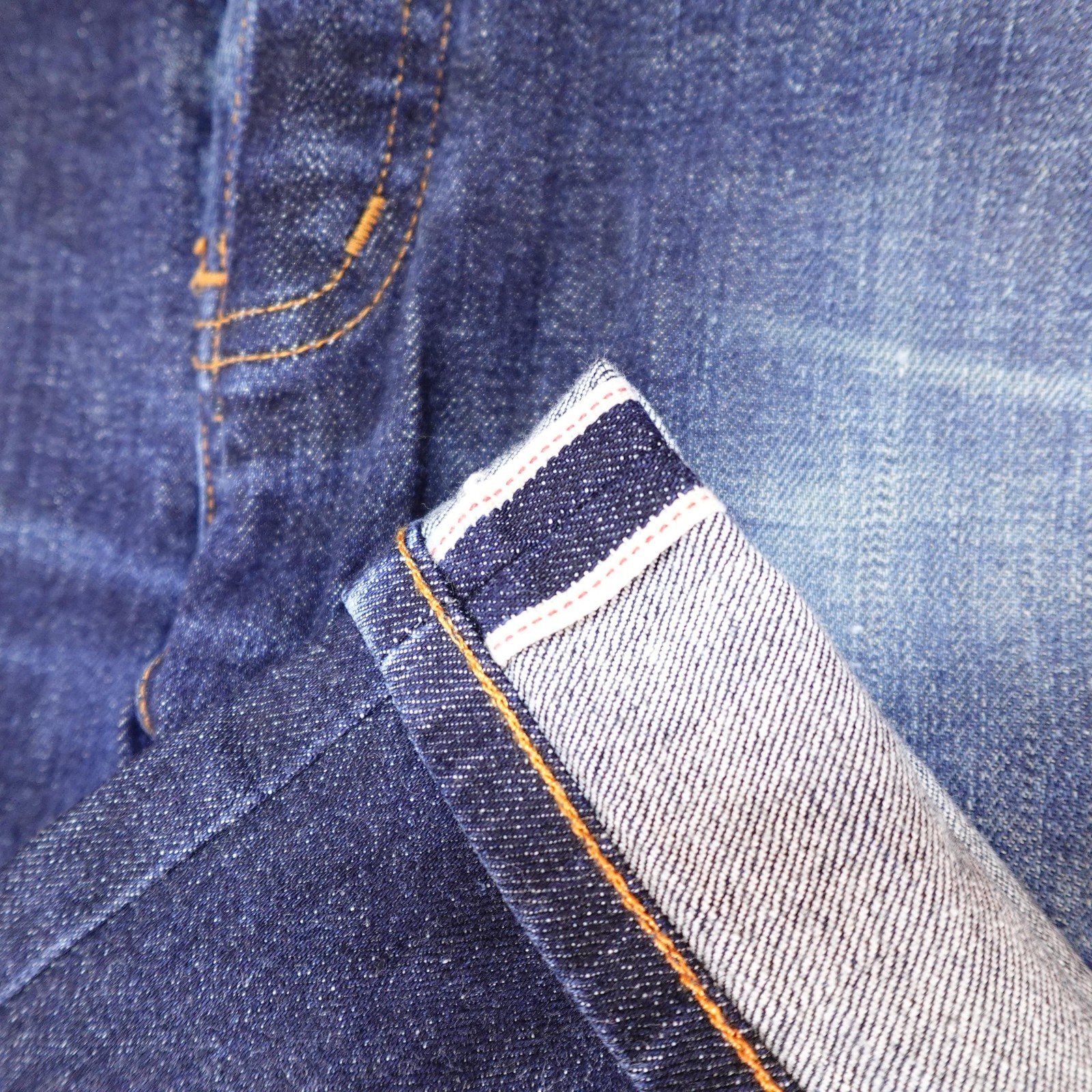 Naked & Famous Jeans Mens 36×32 Blue Weird Guy Selvedge Stretch Denim Pants
