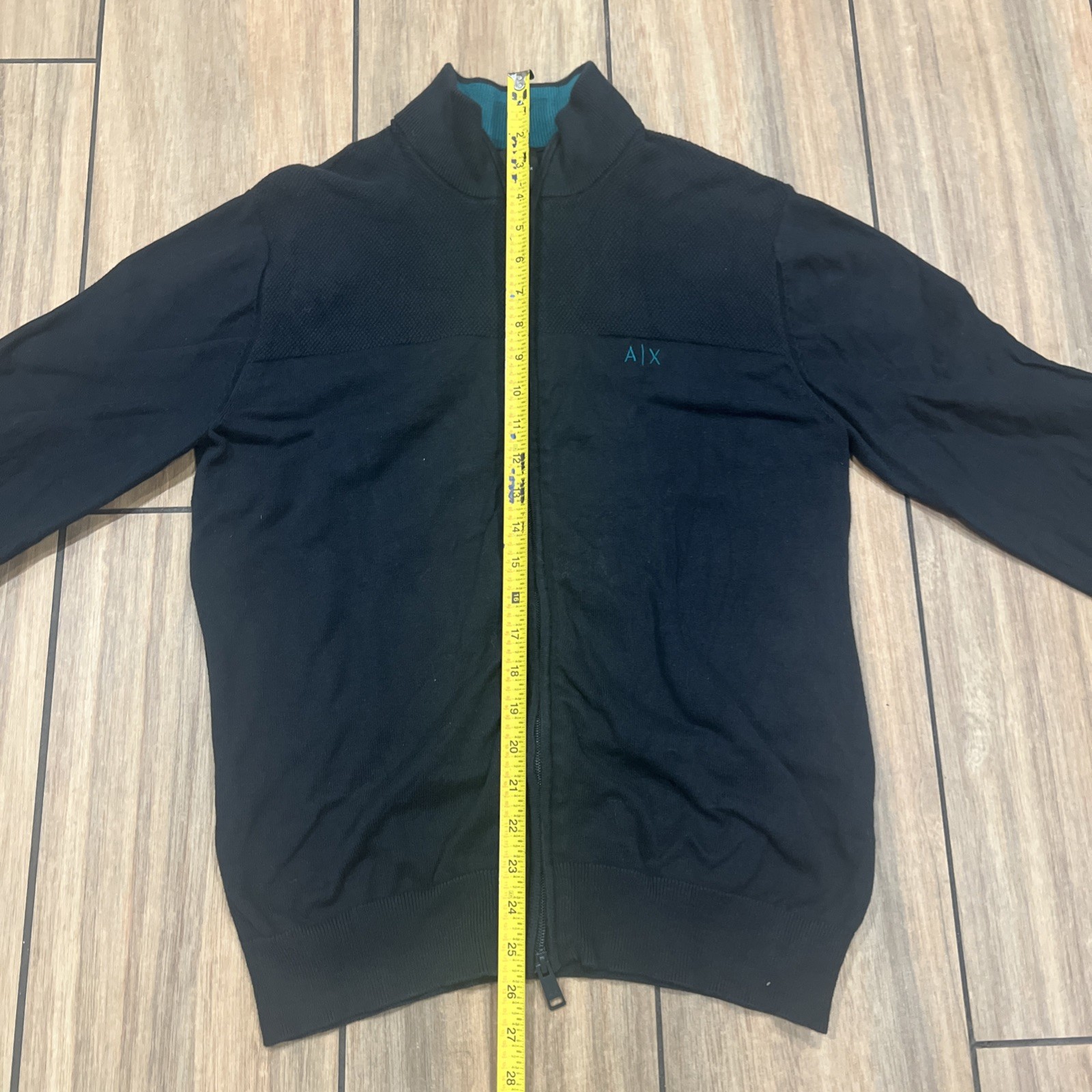 Armani Exchange Men’s Medium Zip Pullover Sweeter Designer Modern Casual Knit