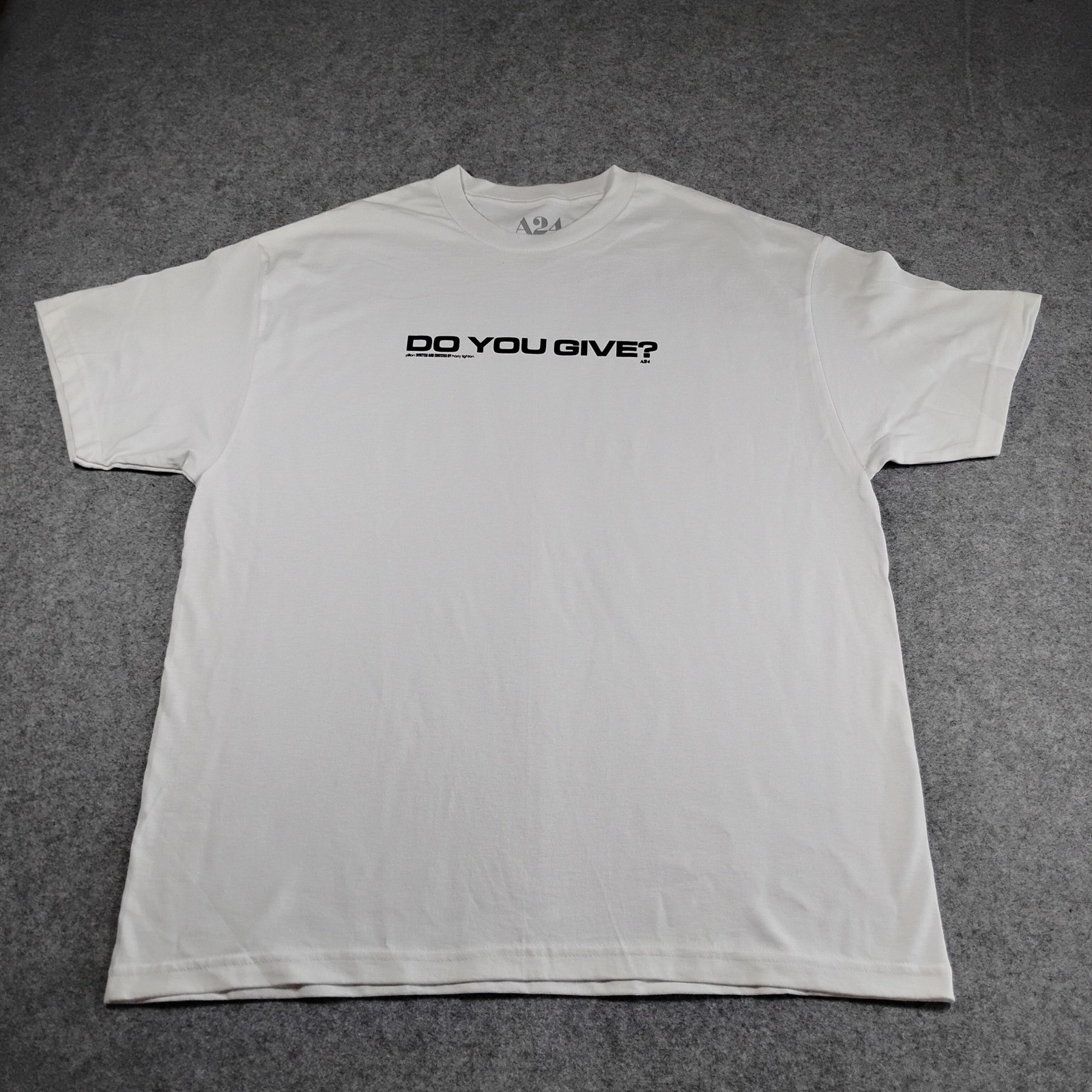 A24 Do You Give? Harry Lighton Pillion Movie Promo Graphic T-Shirt White XL