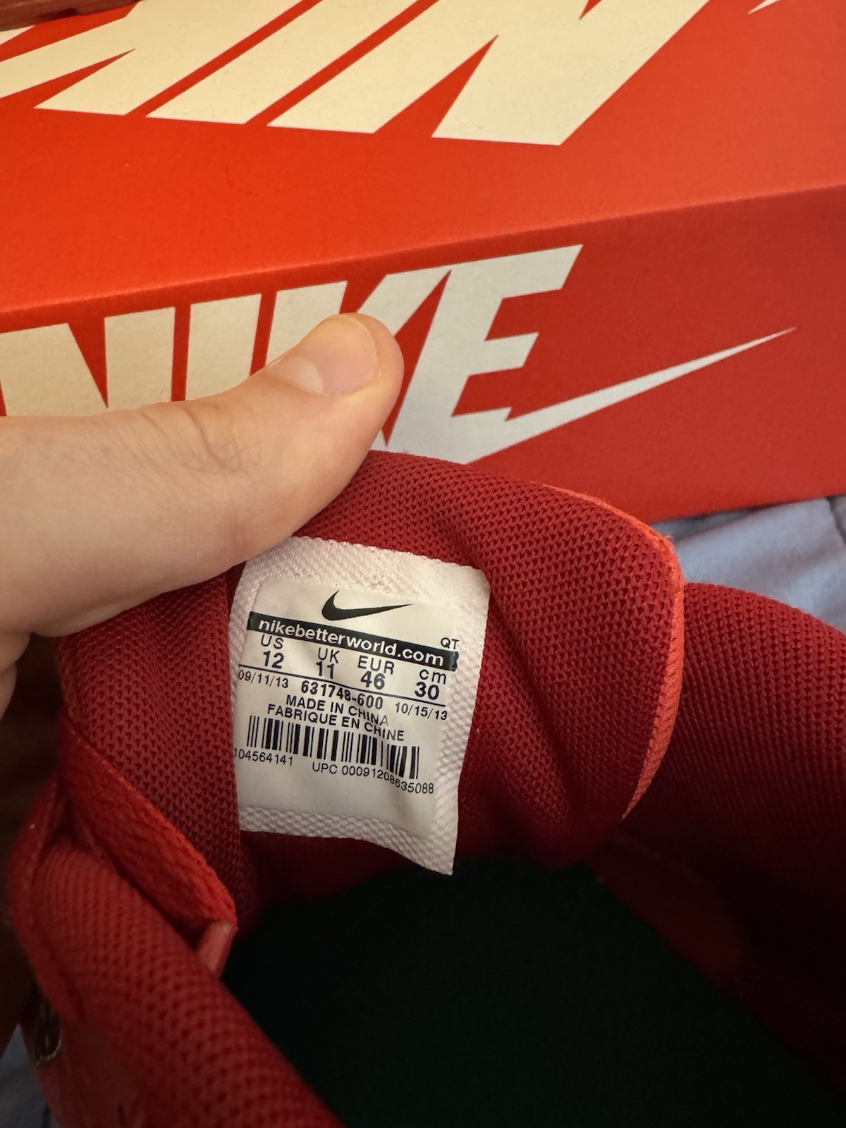 Nike Air Max 90 Ice Men’s Low Top Lace-Up Sneakers Gym Red 631748-600 2014