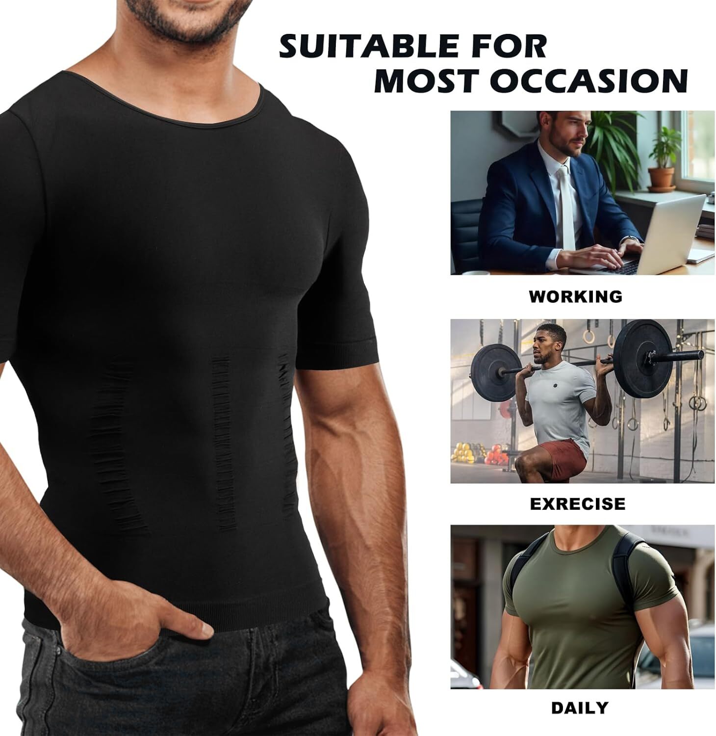 Gynecomastia Compression Shirt Men Shapewear Slimming Body Shaper Tight Tank Top