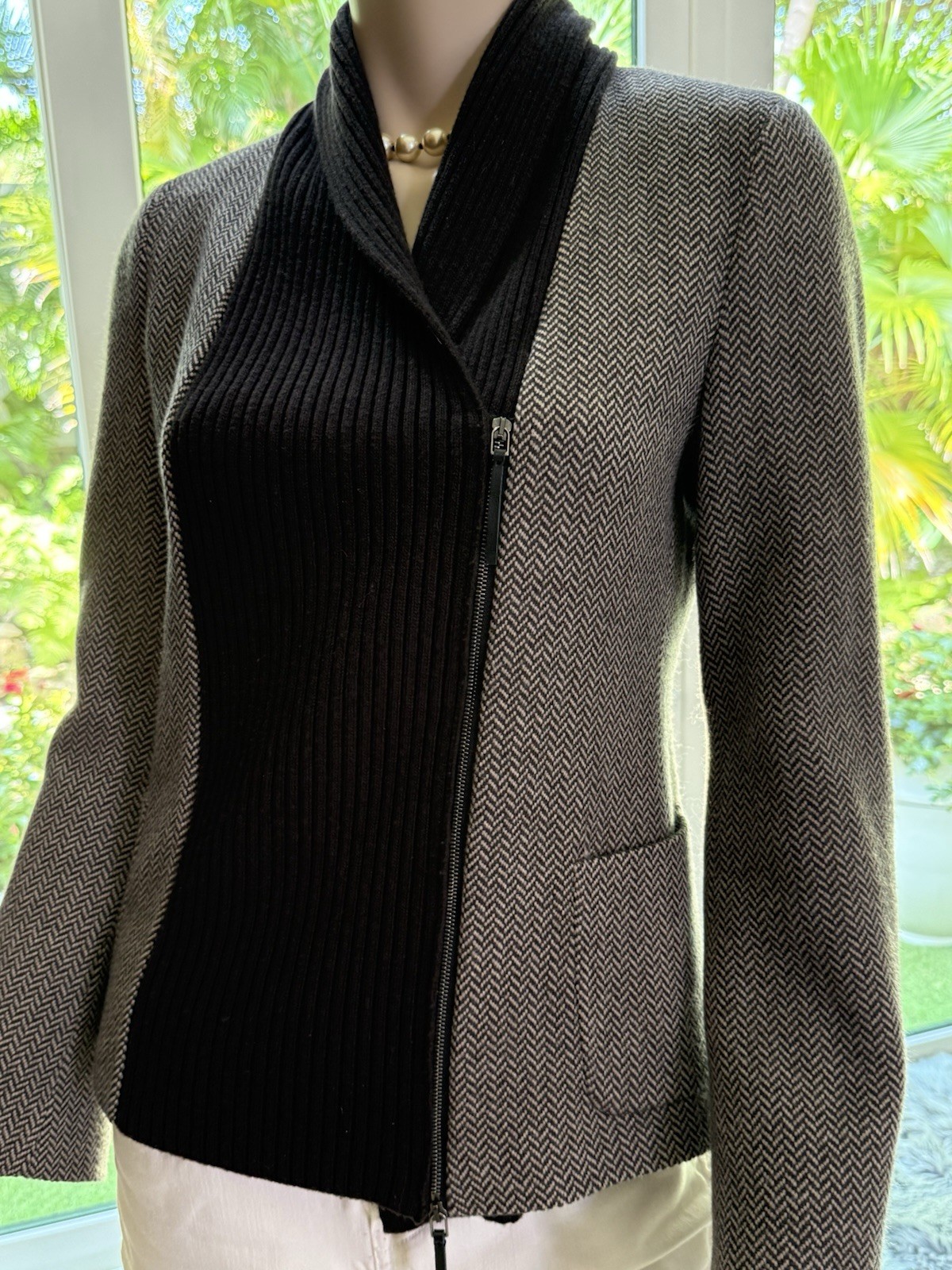 Max Mara Wool Cashmere Jacket Brown Sz 10 Italy