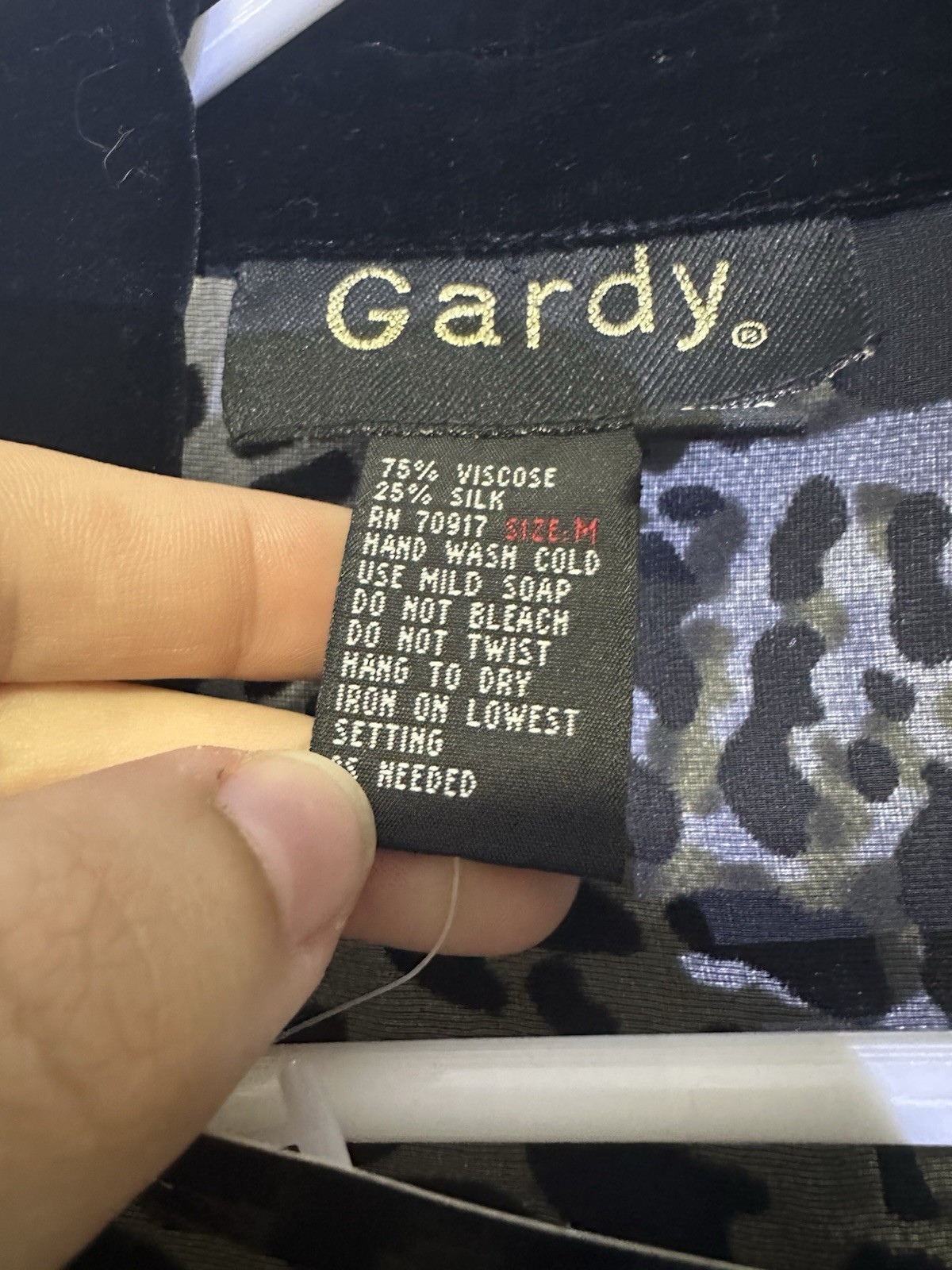 Gardy Brand Zebra Print Button-Down Blouse with Undershirt Size Medium