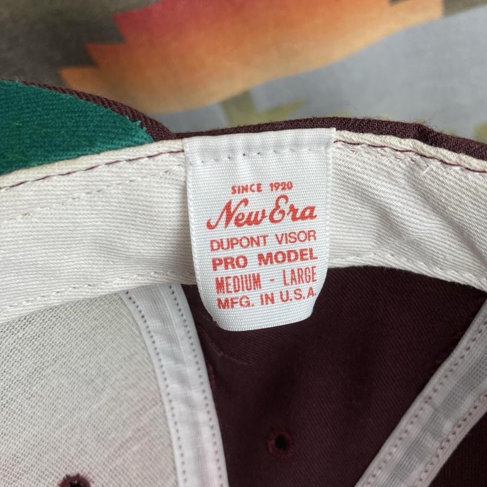 VTG 90s Oakland Athletics A’s MLB Baseball Burgundy New Era Snapback Cap Hat USA