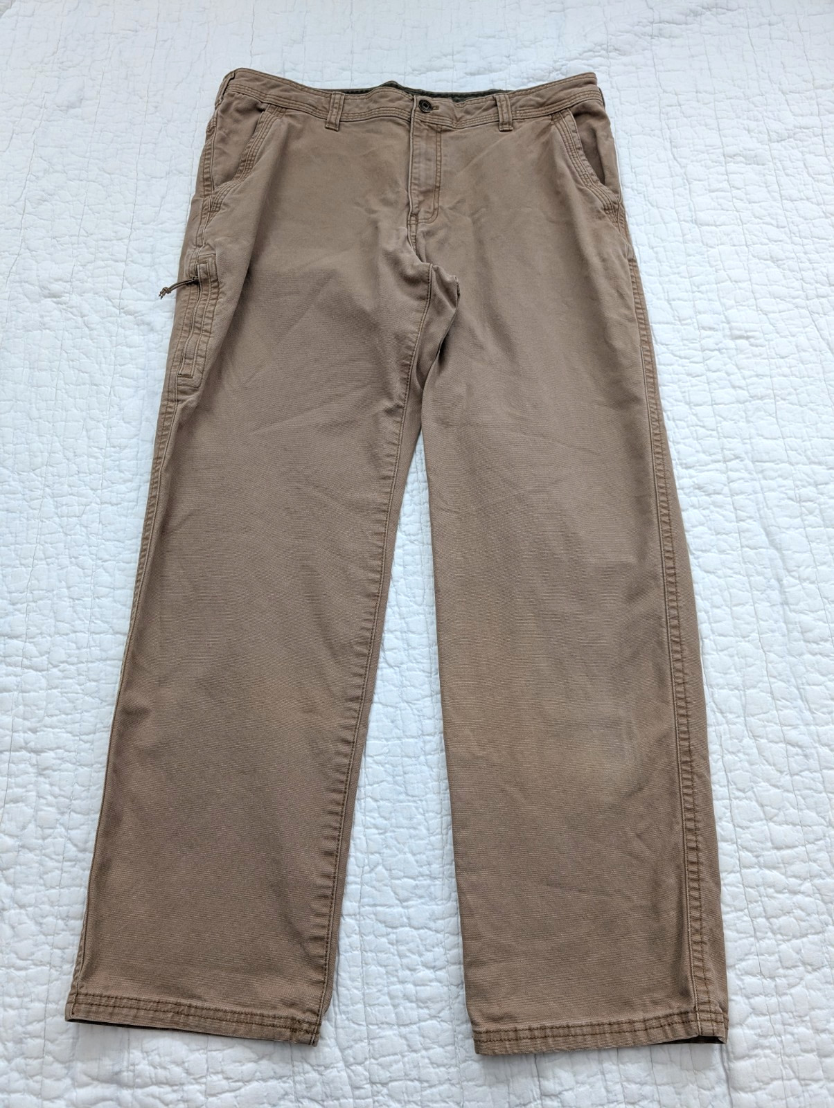 Legendary Outfitters Men’s Canvas Pants 38X32 Brown Stretch Workwear Hunting