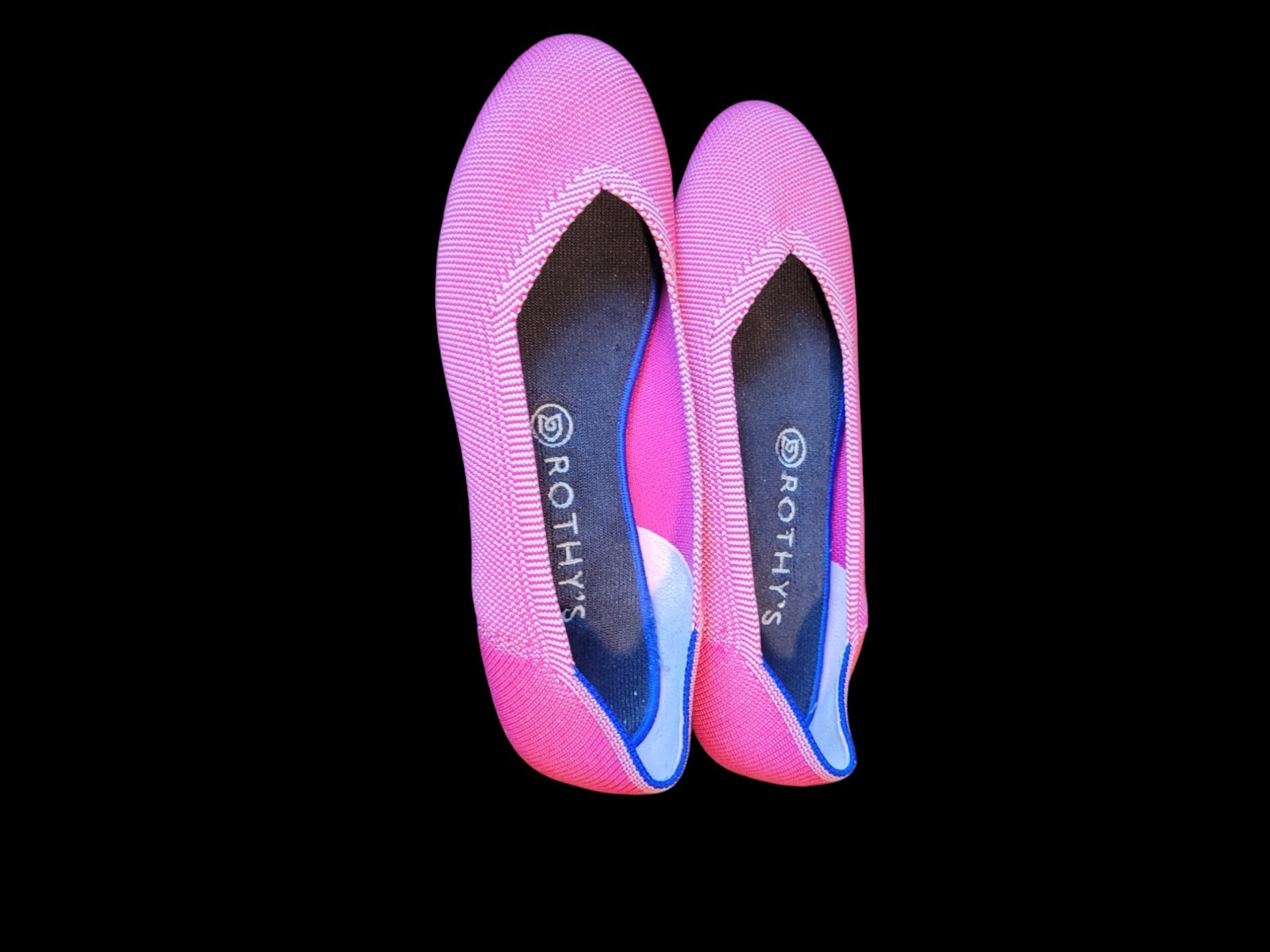 Rothy Size 8.5 Retired Pink Raspberry Rounded Toe Flats