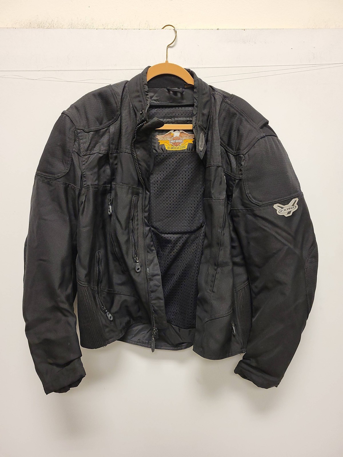 Harley-Davidson FXRG Men’s Textile Mesh Motorcycle Riding Jacket Black Size Larg
