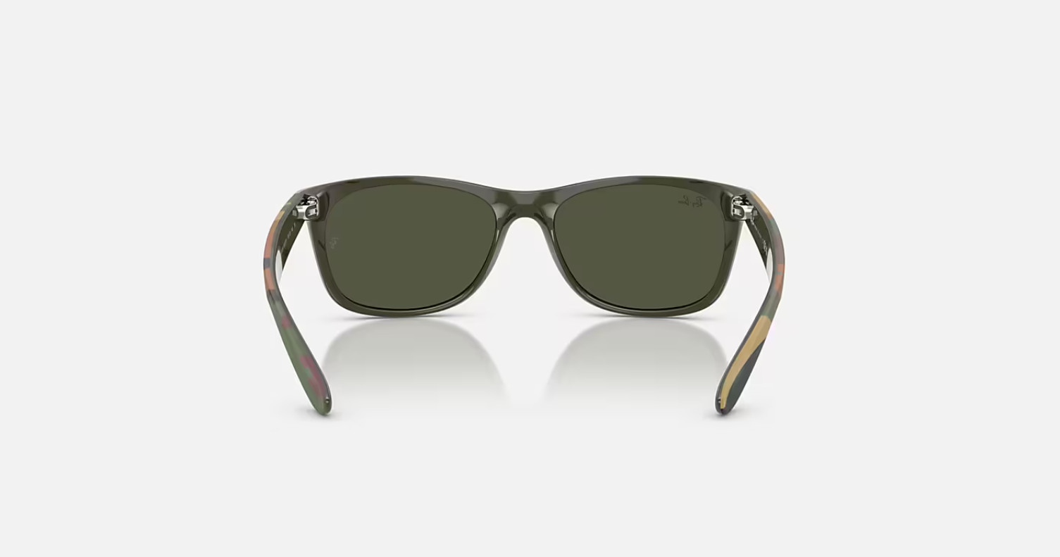 Ray-Ban New Wayfarer Green Camuflage/Green 55 mm Sunglasses RB2132 682331 55-18