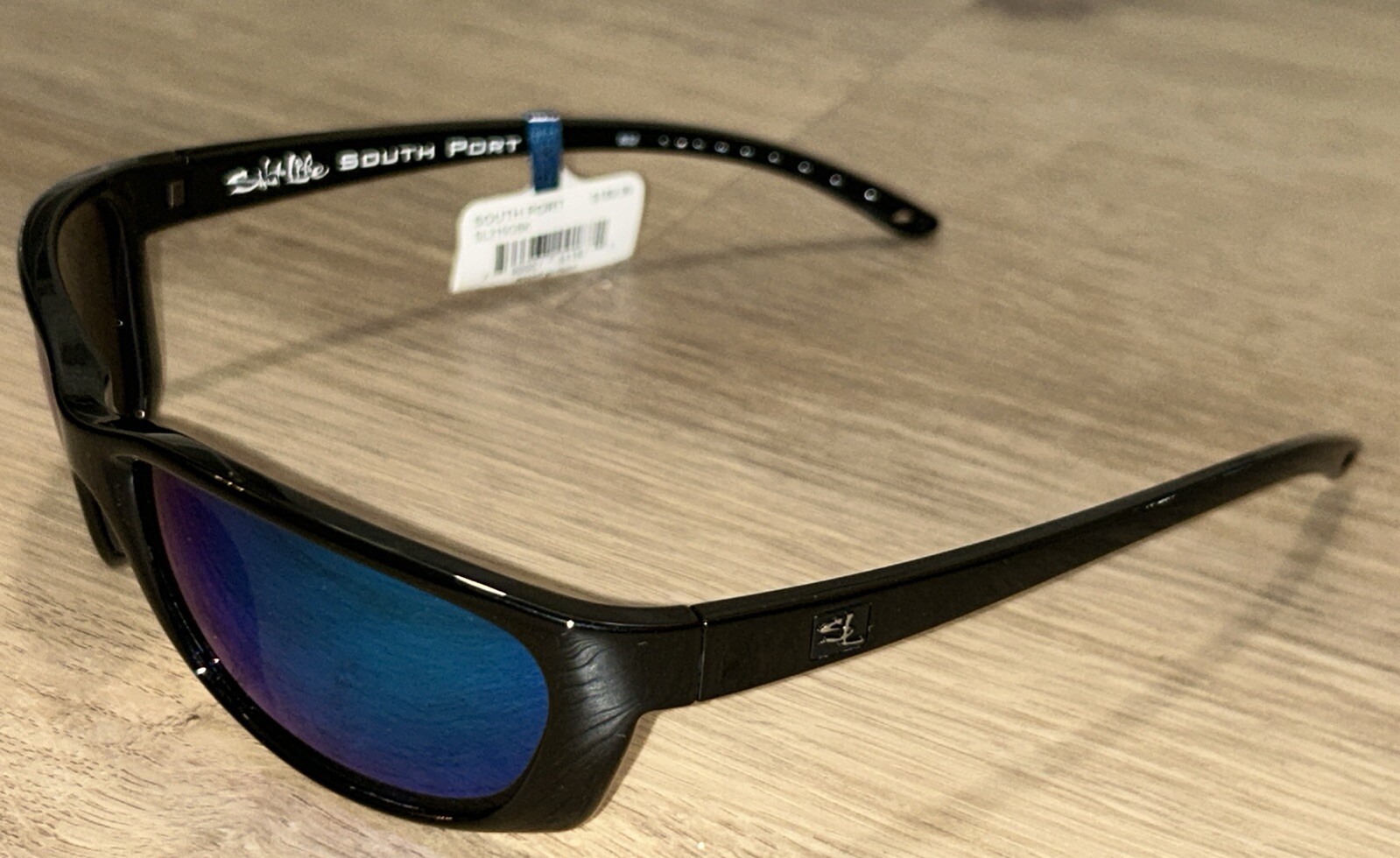 Salt Life South Port Gloss Black Saltlife Smoke Blue Lens Salty $189 New