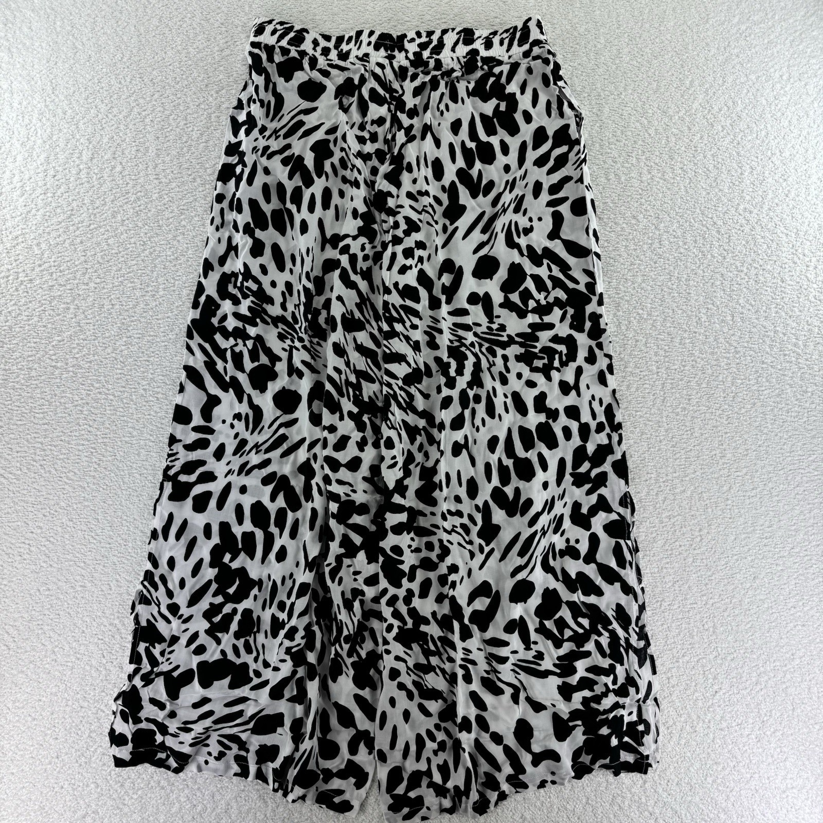 Jantzen Regular Wide Leg Printed Pull On Woven Cover Up Pants Large Animal Print