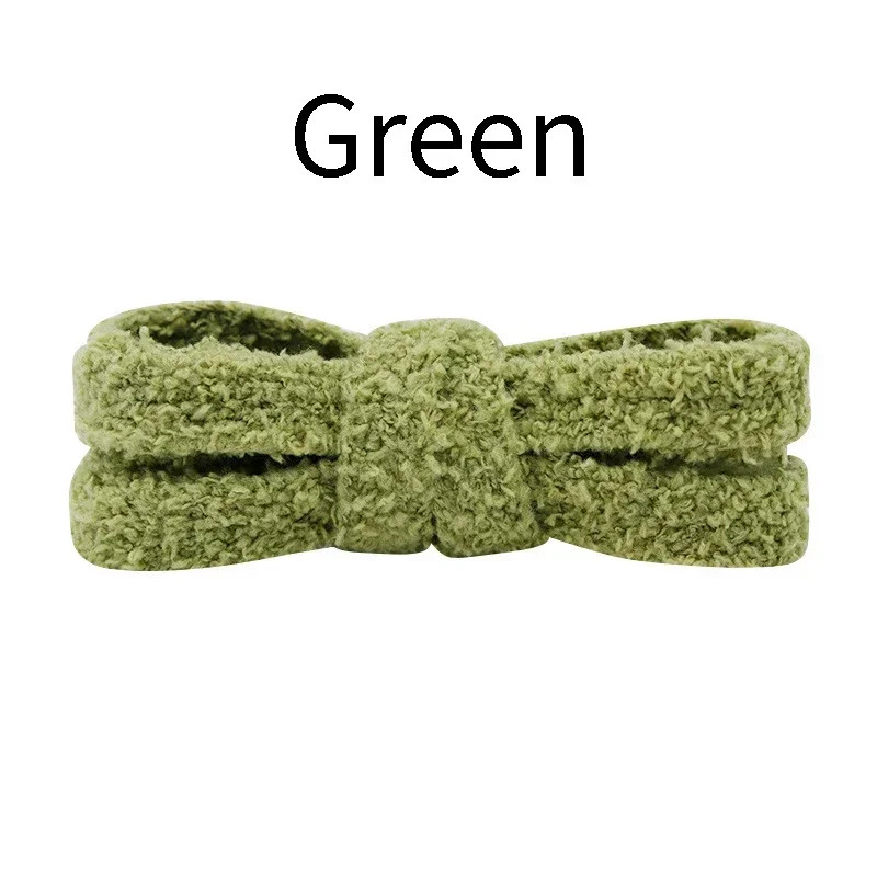 Flat Shoelace Fluffy Shoelaces 1.5CM Width Plush Rope Shoe Laces for Shoes Casua