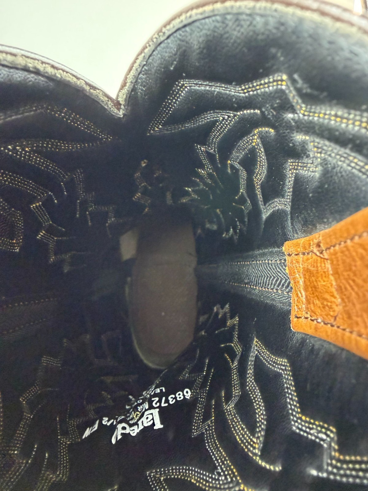 Laredo Jacksonville light caramel leather cowboy boots men’s size 8.5EW
