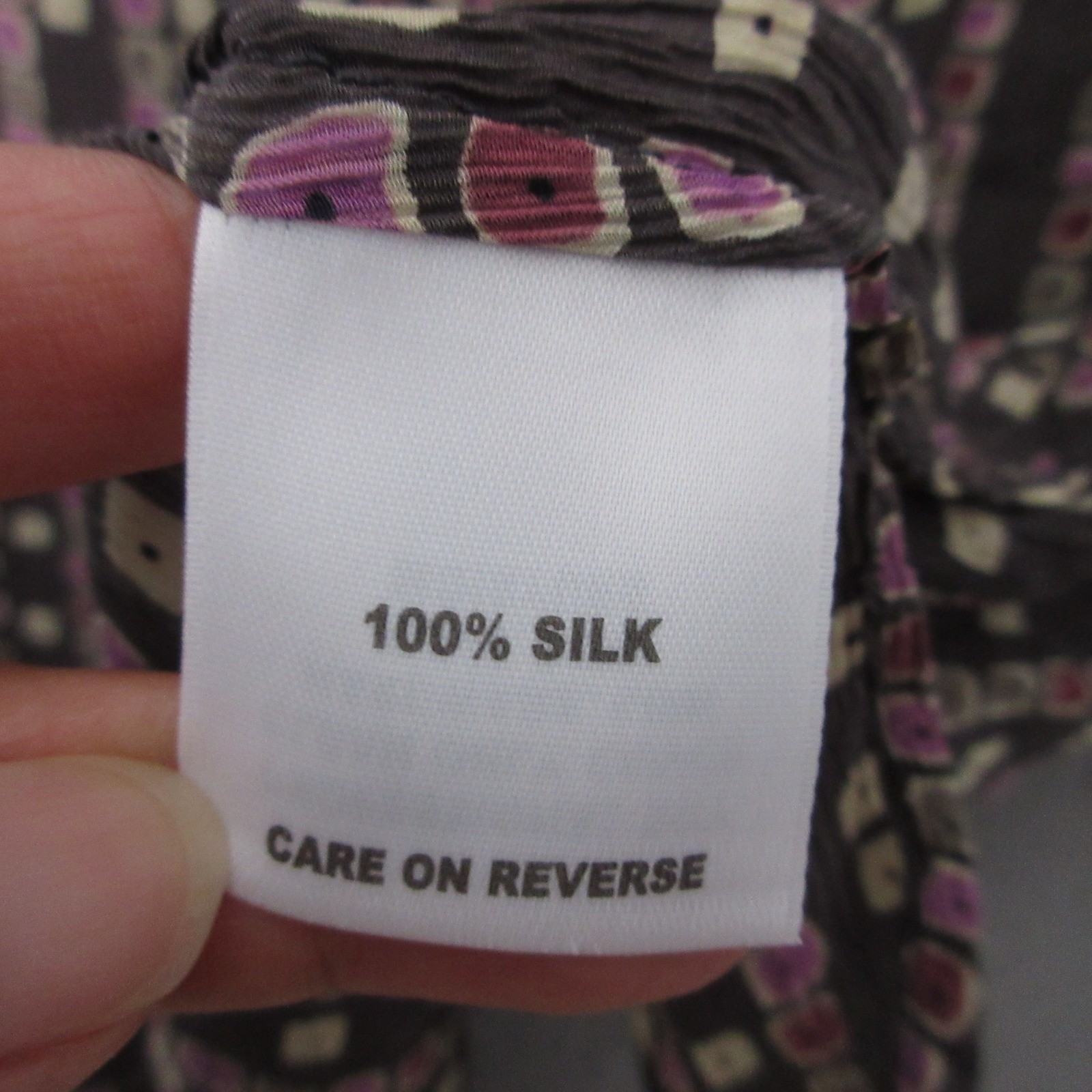St John Sport Top Large Silk Geometric Button Up Crinkle Designer Quiet Luxury