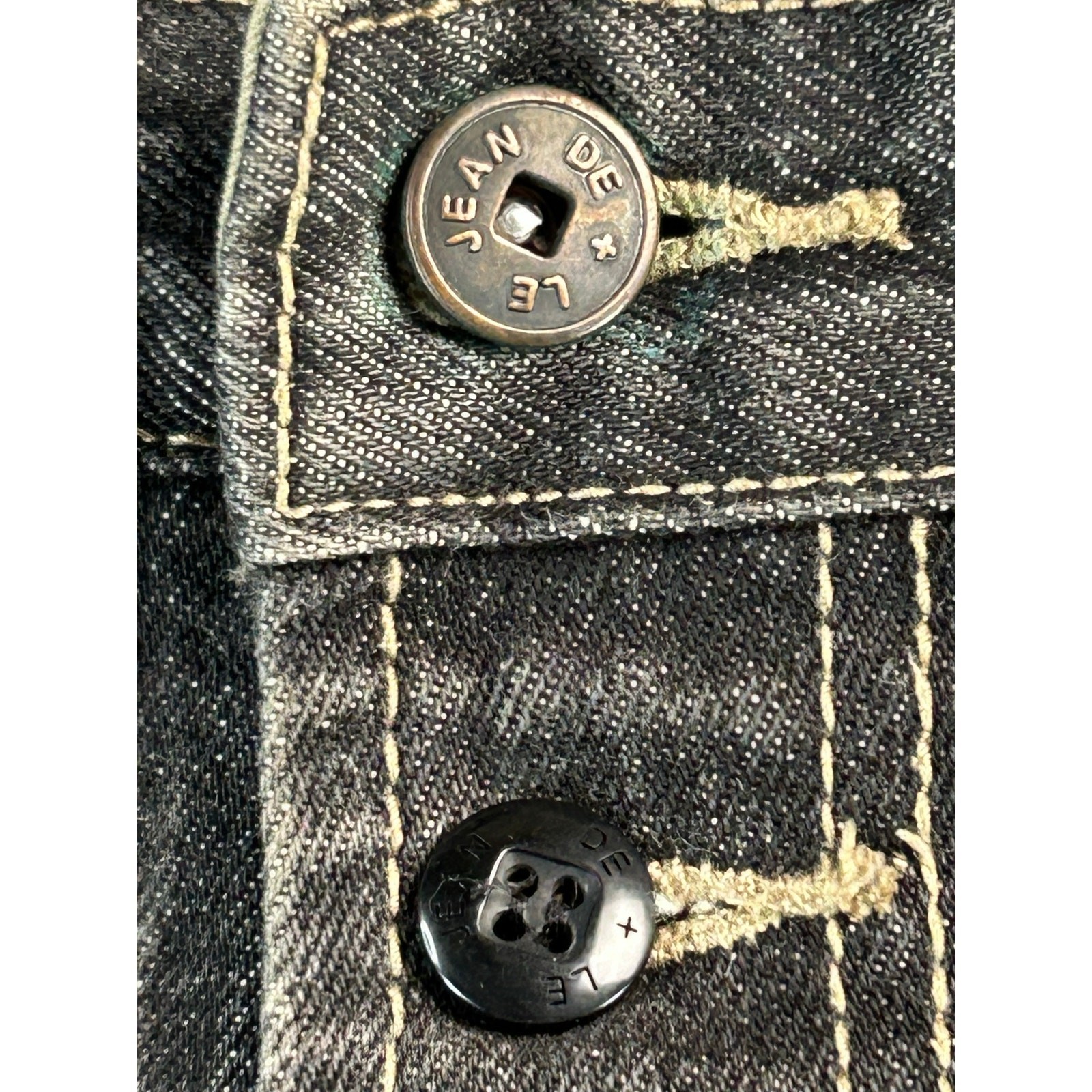 Marlithe Francois Girbaud Jeans Men’s 40 Blk Carpenter Wide Leg Denim Y2K Baggy