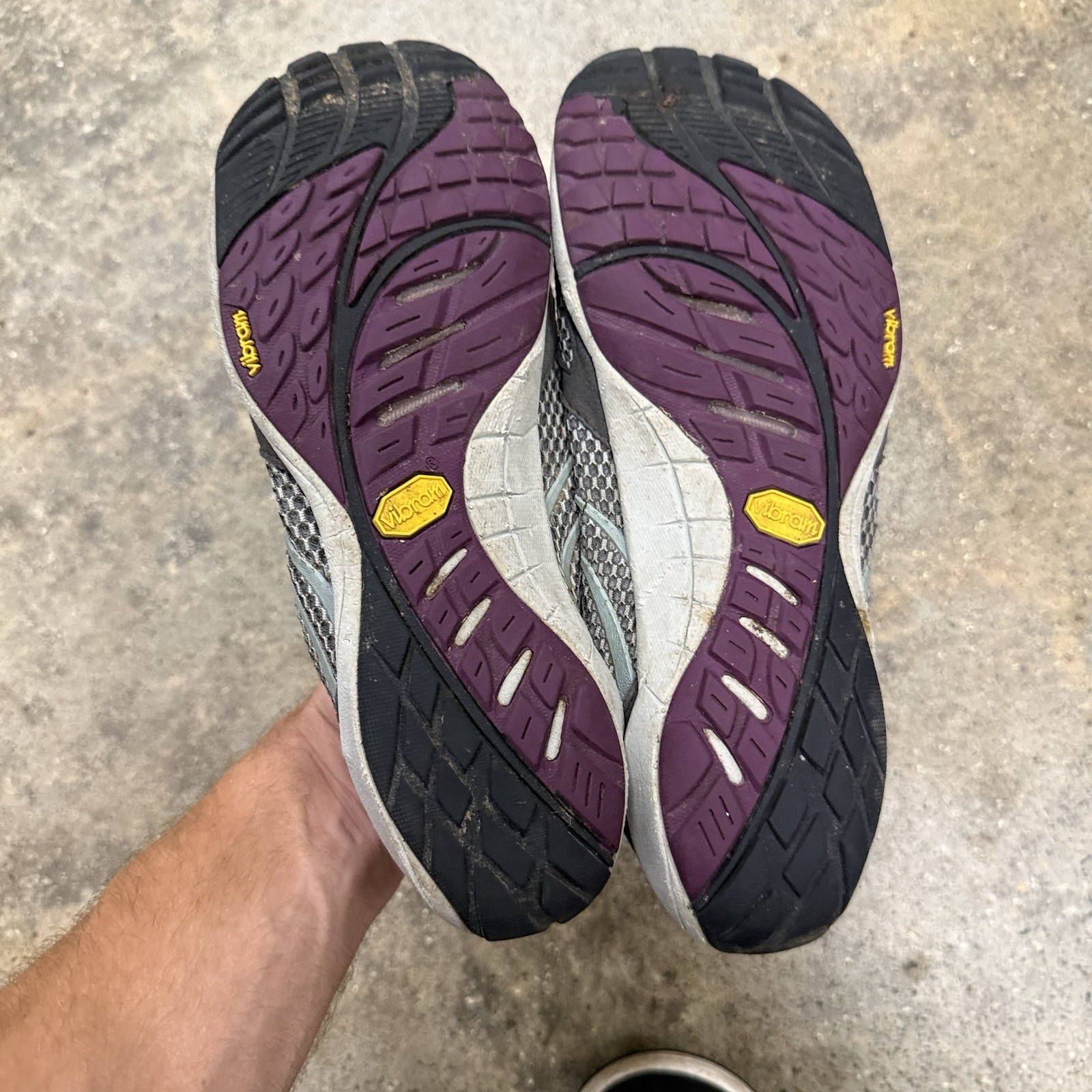 Merrell Pace Glove Dark Shadow Outdoor Hiking Shoe Womens 7.5 J68376 Gray Purple