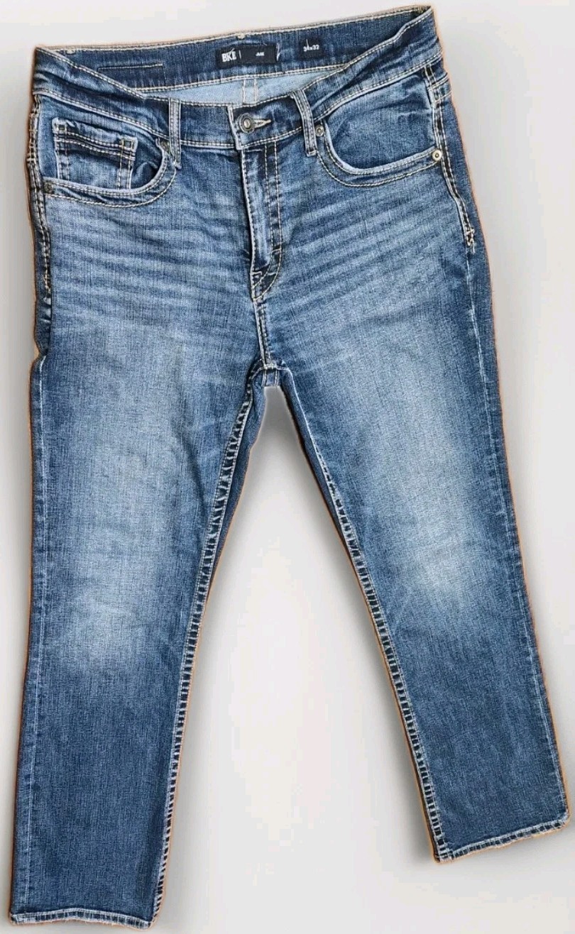 BKE Jake Bootleg Jeans Men’s Size 34×32 Cell Phone Pocket Buckle Denim Pants