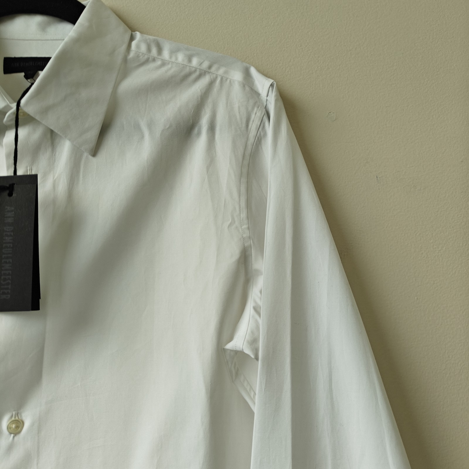 NWT Ann Demeulemeester White Cotton Dress Shirt Size M, Men’s