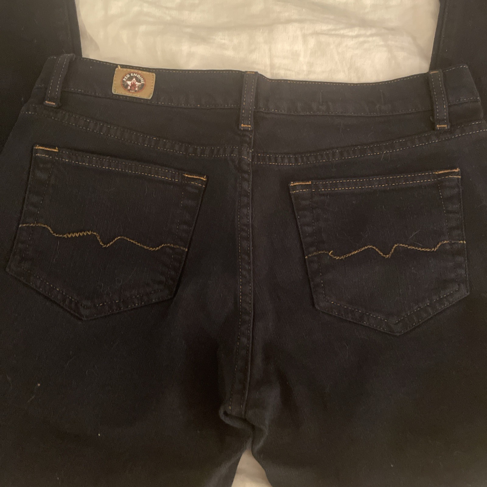Woman’s Y2K Red Engine Vintage Original Dk Denim Boot Cut 31 Made in USA