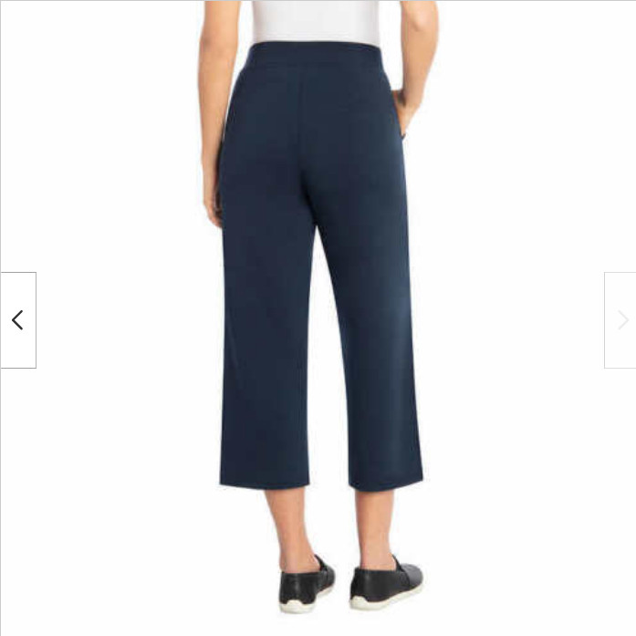SENTIMENTAL NEW YORK WOMEN’S SOFT TOUCH PULL ON CAPRI PANTS (NAVY, MEDIUM) NWT