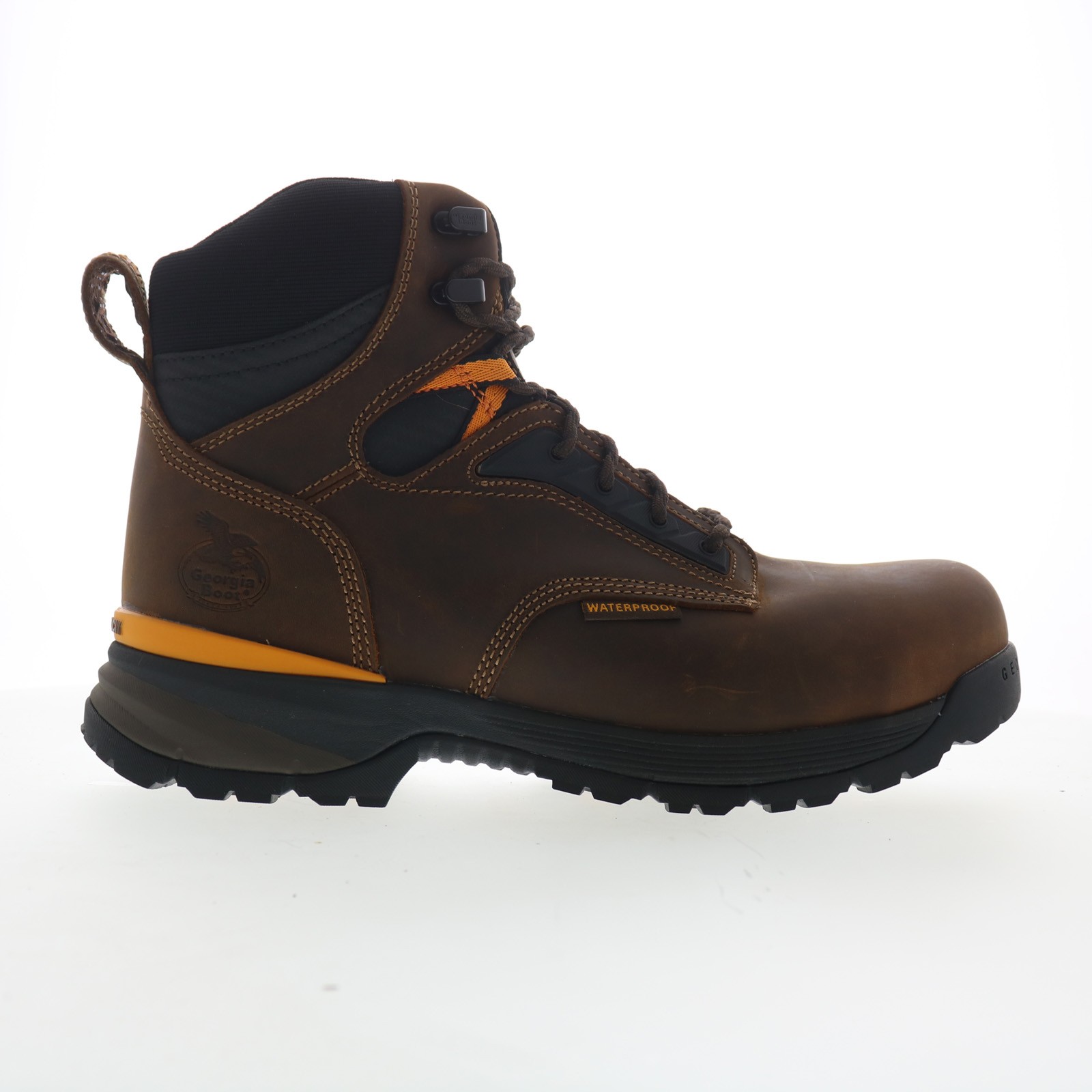 Georgia Boot TBD Alloy Toe Waterproof 6″ Work Boot Mens Brown Work Boots